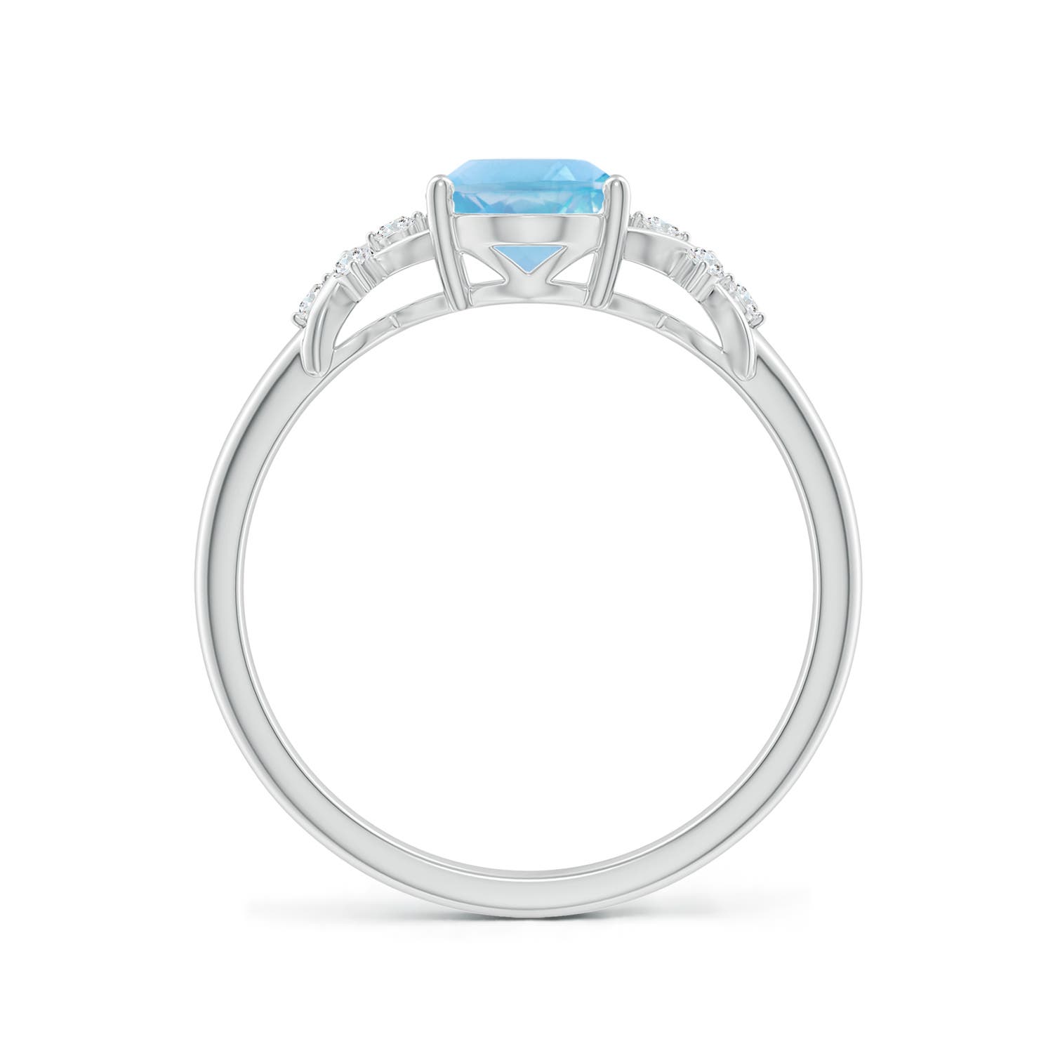 A - Swiss Blue Topaz / 1.58 CT / 14 KT White Gold