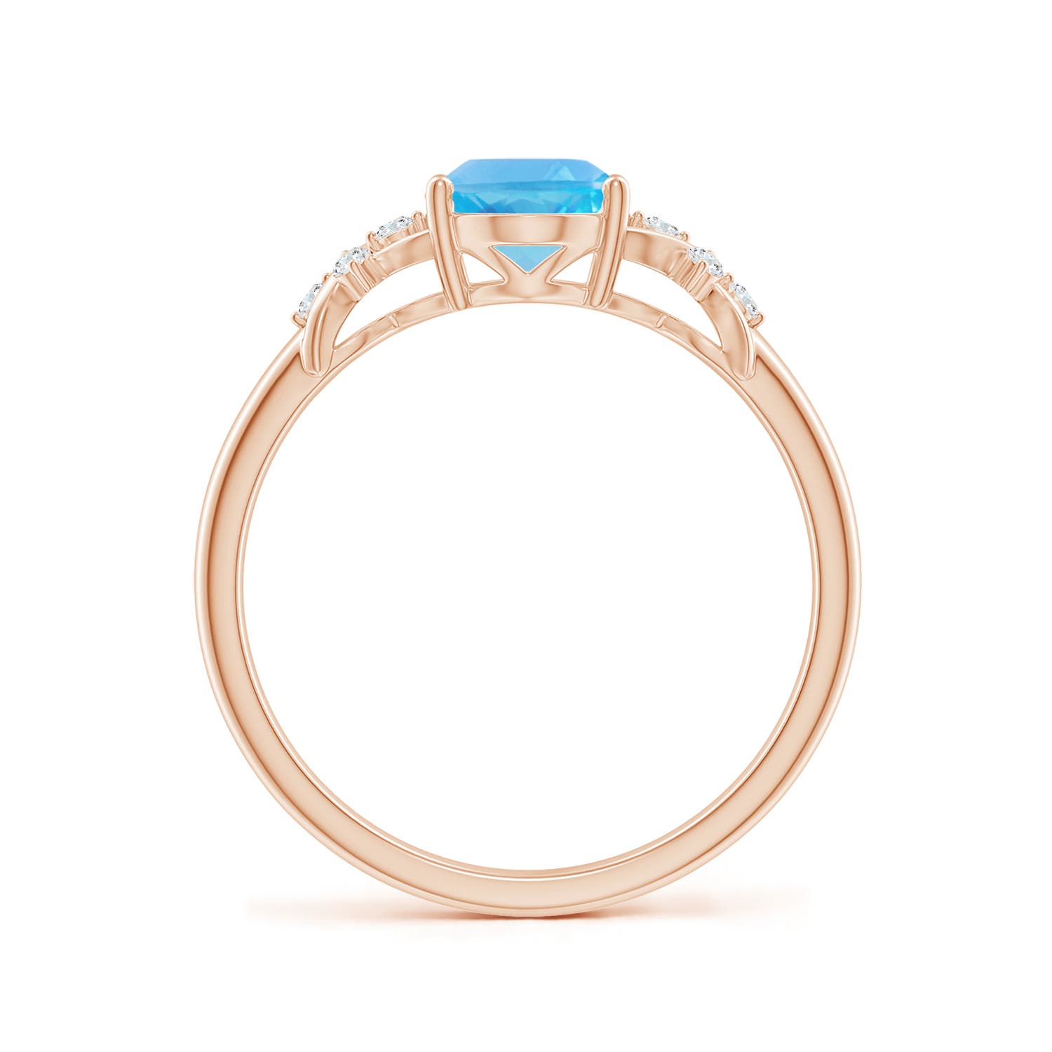 AA - Swiss Blue Topaz / 1.58 CT / 14 KT Rose Gold