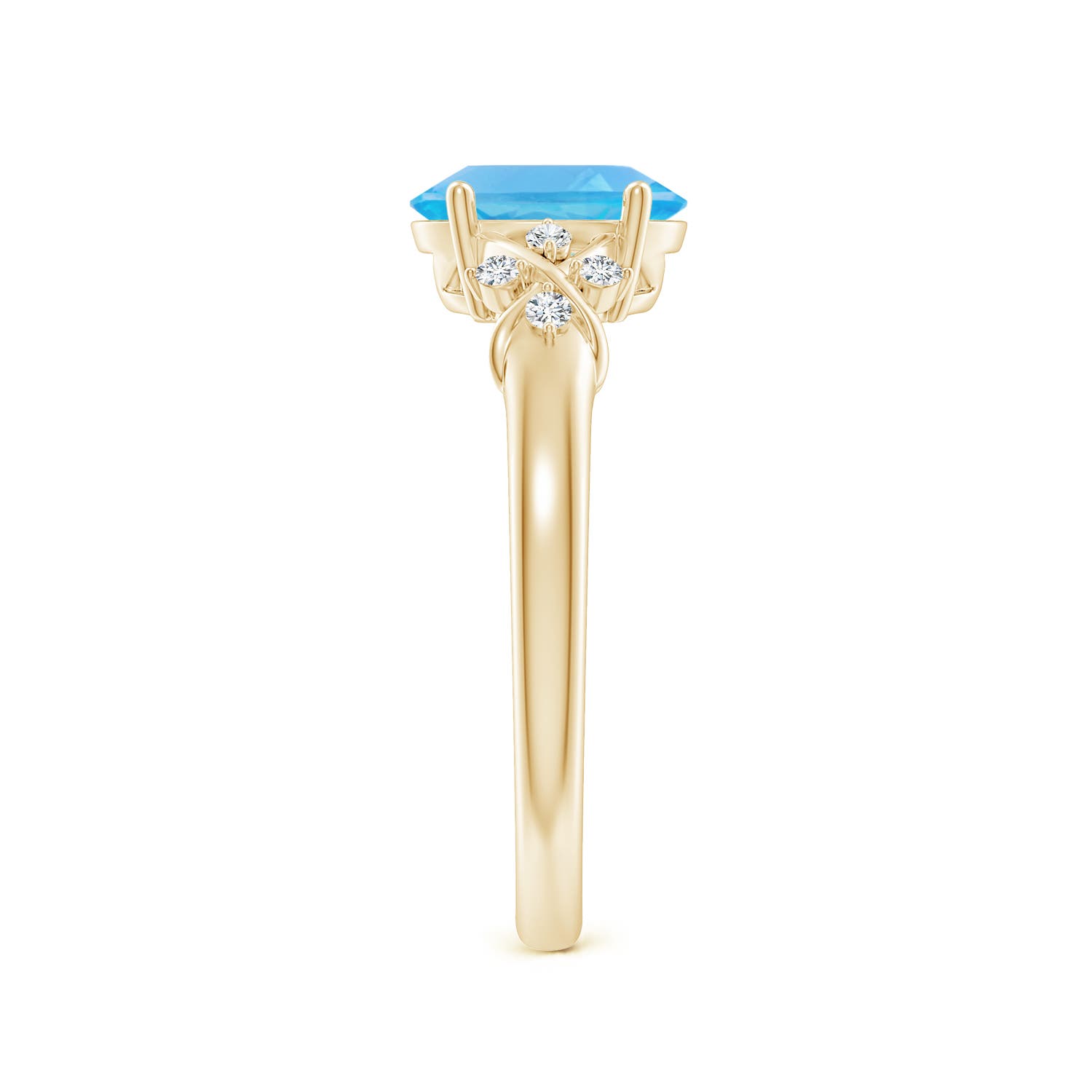 AA - Swiss Blue Topaz / 1.58 CT / 14 KT Yellow Gold