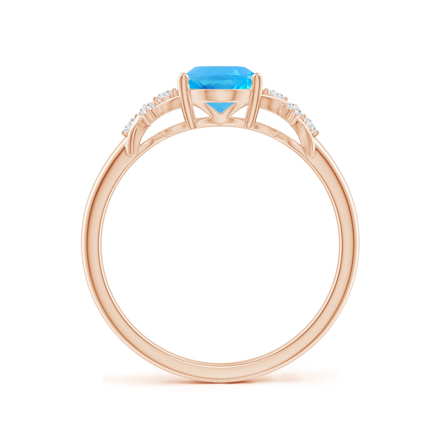 AAA - Swiss Blue Topaz / 1.58 CT / 14 KT Rose Gold