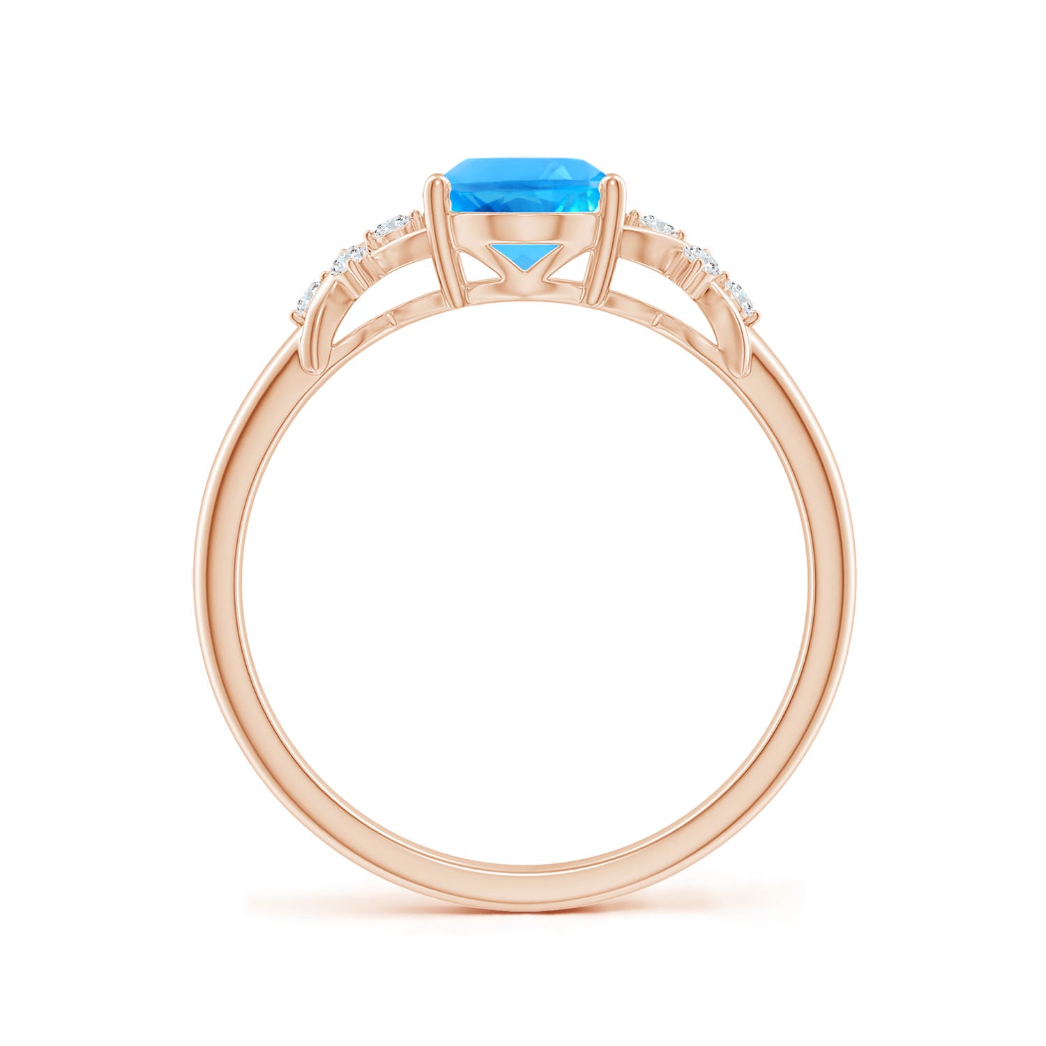 AAAA - Swiss Blue Topaz / 1.58 CT / 14 KT Rose Gold