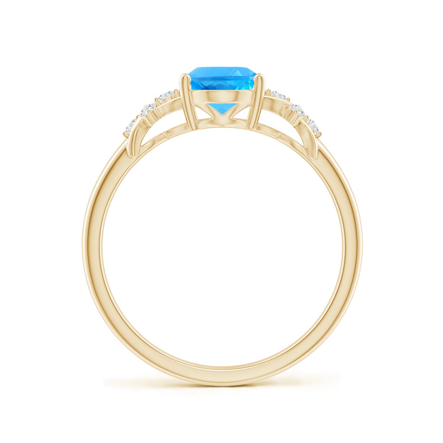 AAAA - Swiss Blue Topaz / 1.58 CT / 14 KT Yellow Gold