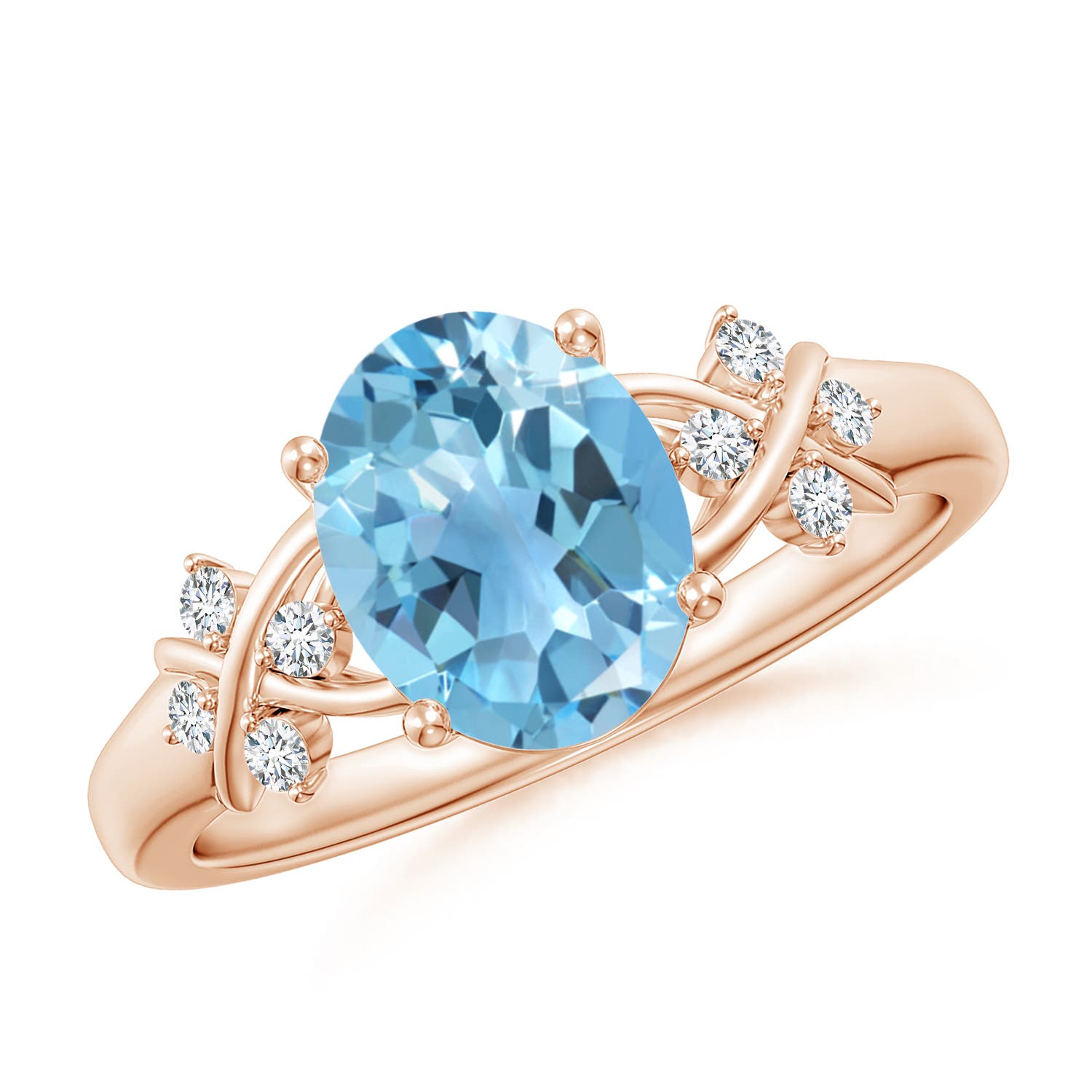 A - Swiss Blue Topaz / 2.36 CT / 14 KT Rose Gold