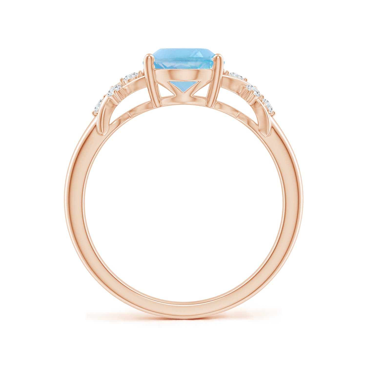 A - Swiss Blue Topaz / 2.36 CT / 14 KT Rose Gold