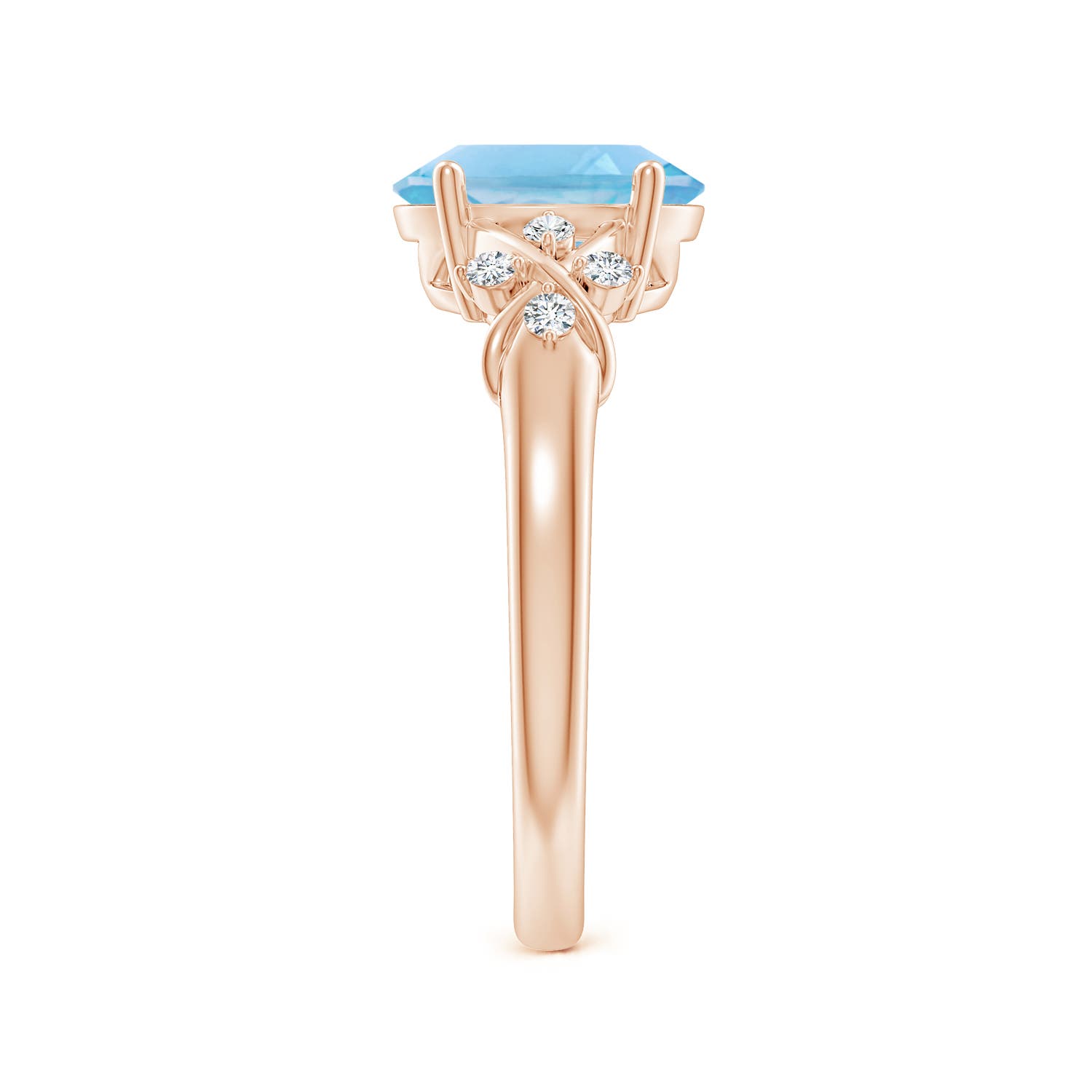 A - Swiss Blue Topaz / 2.36 CT / 14 KT Rose Gold