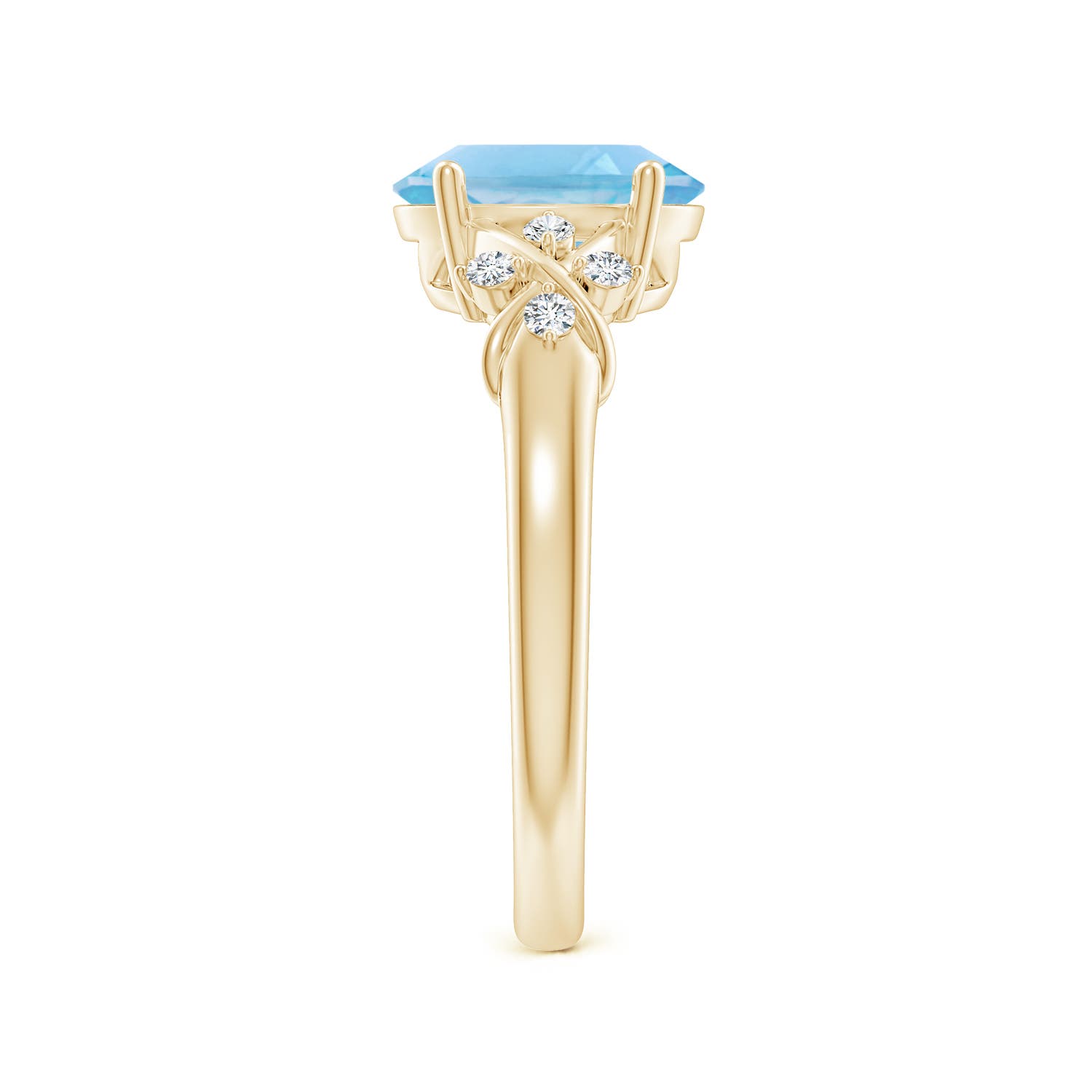 A - Swiss Blue Topaz / 2.36 CT / 14 KT Yellow Gold