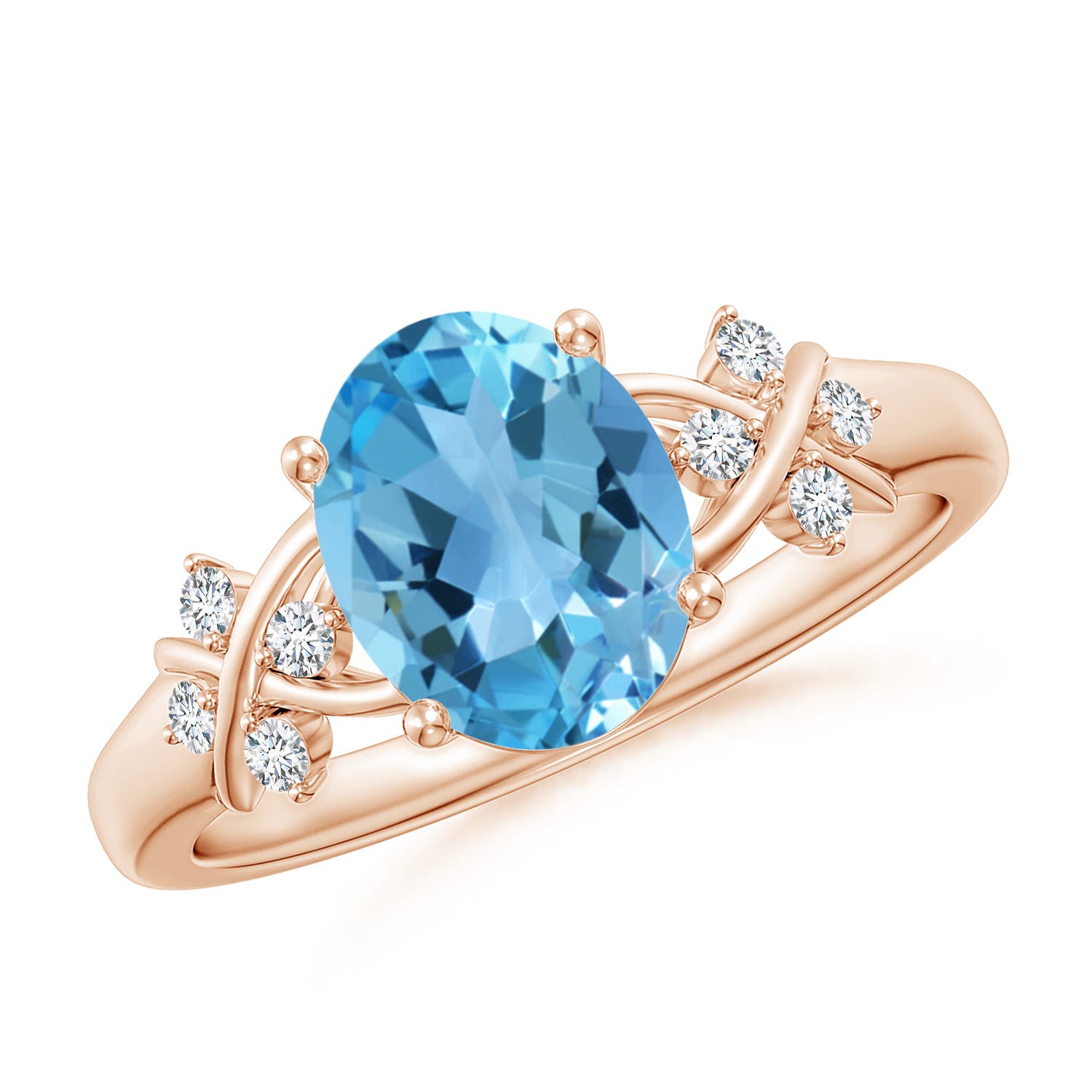 AA - Swiss Blue Topaz / 2.36 CT / 14 KT Rose Gold