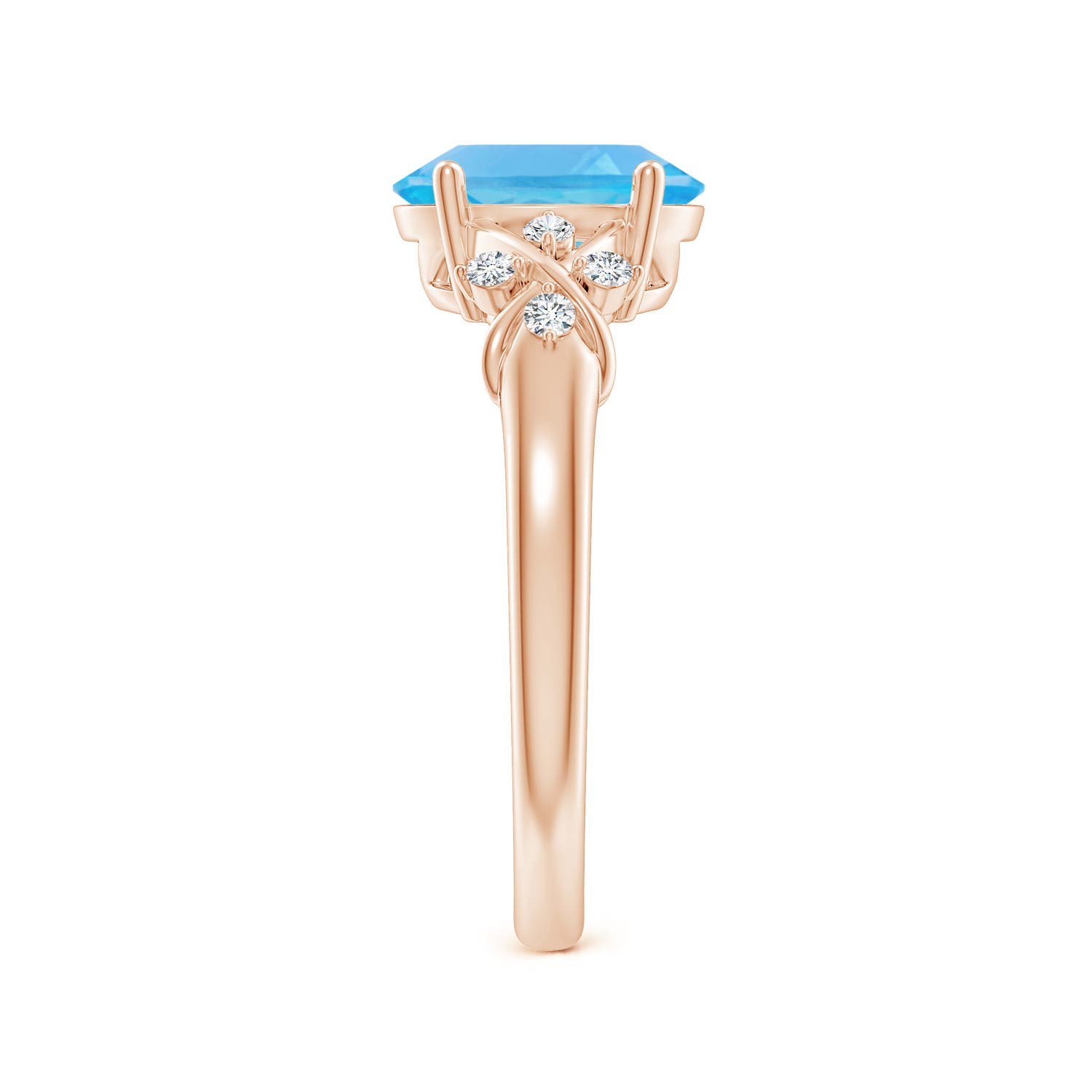 AA - Swiss Blue Topaz / 2.36 CT / 14 KT Rose Gold