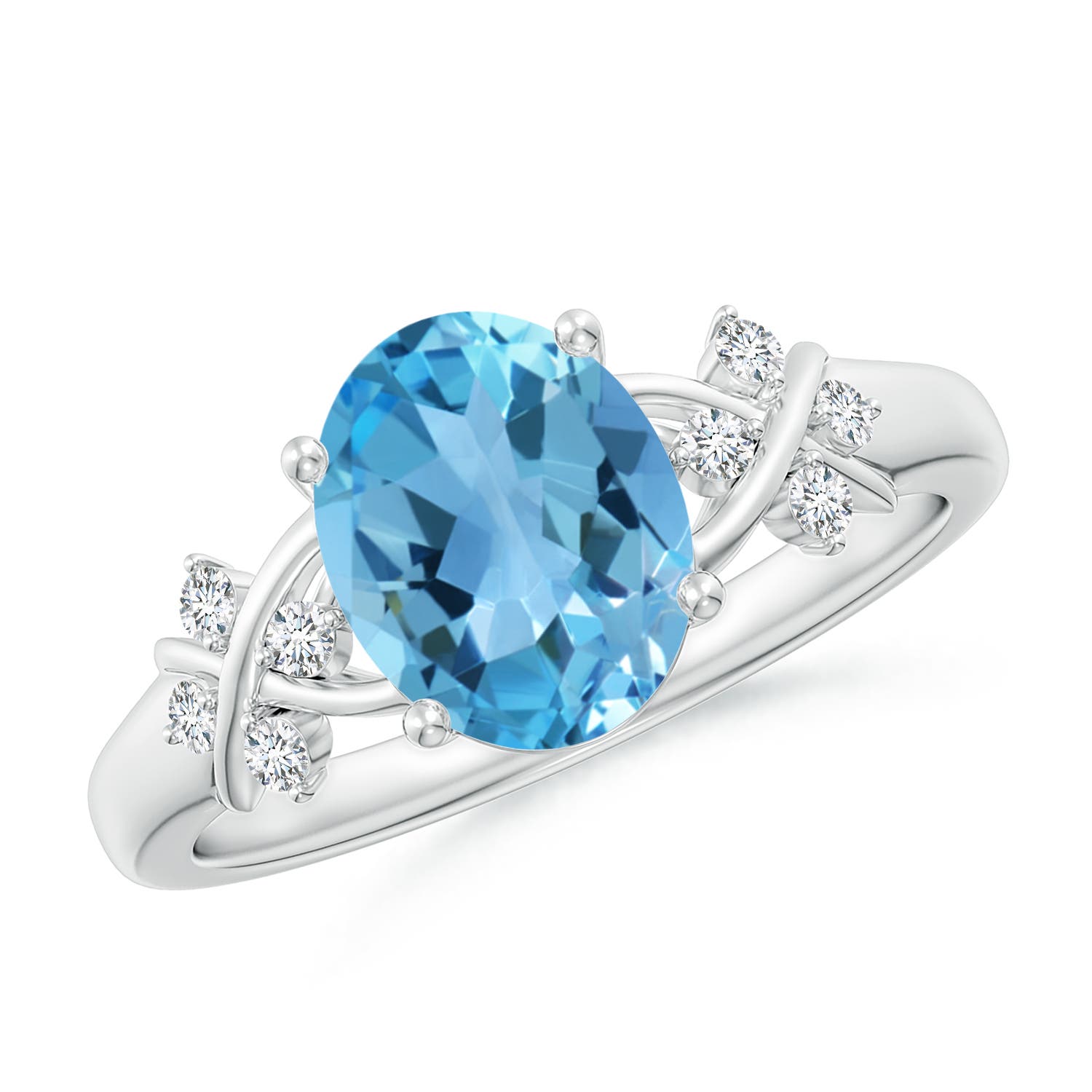 AA - Swiss Blue Topaz / 2.36 CT / 14 KT White Gold