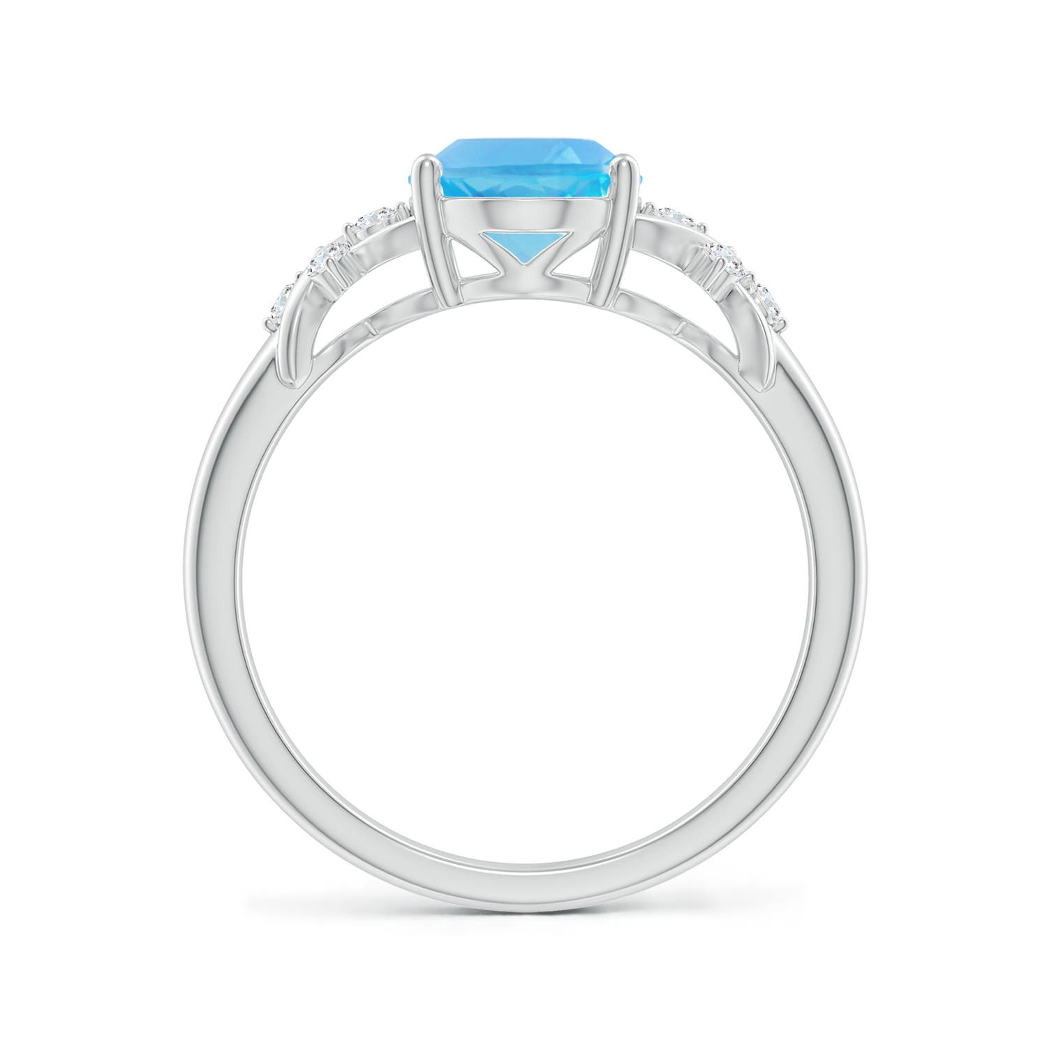 AA - Swiss Blue Topaz / 2.36 CT / 14 KT White Gold