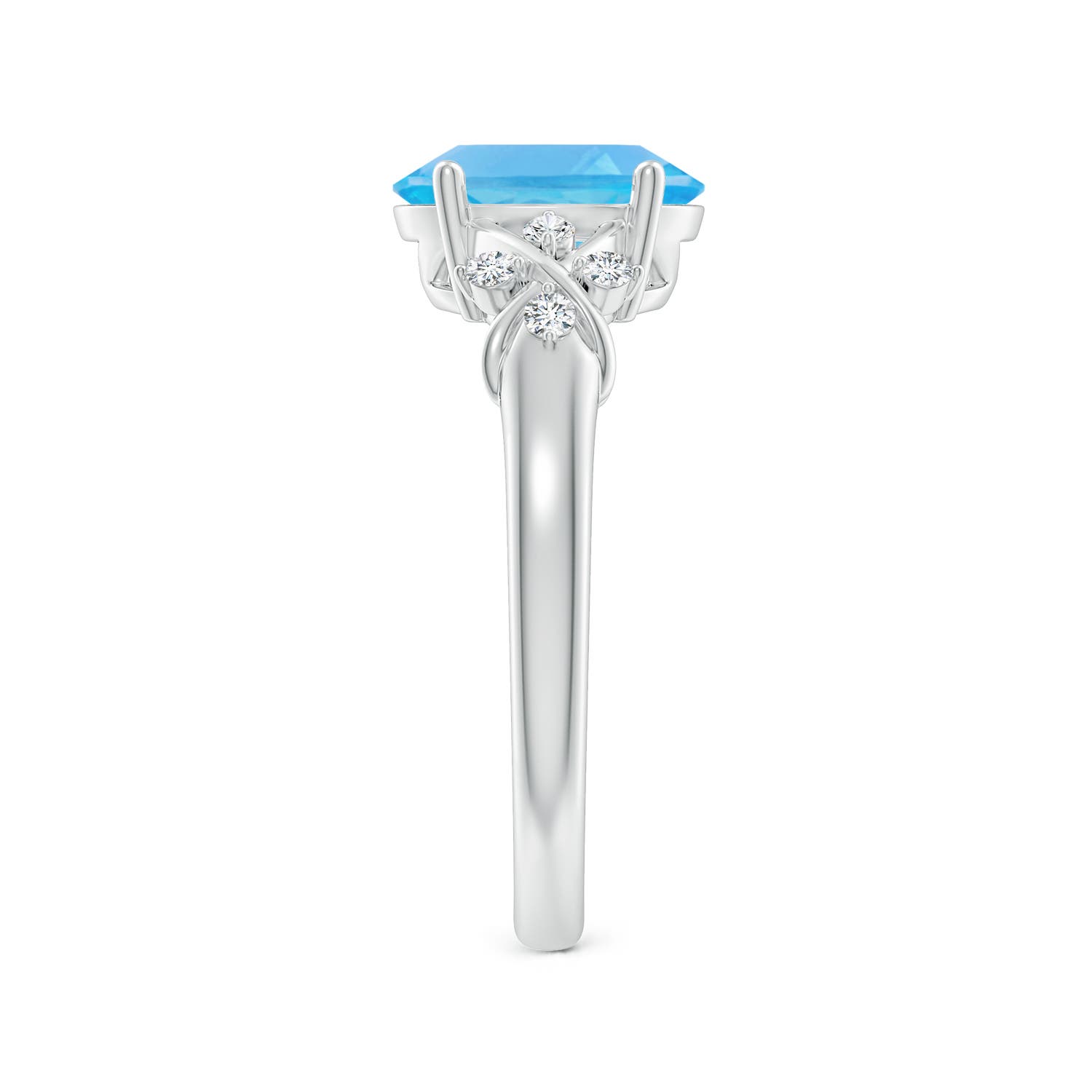 AA - Swiss Blue Topaz / 2.36 CT / 14 KT White Gold