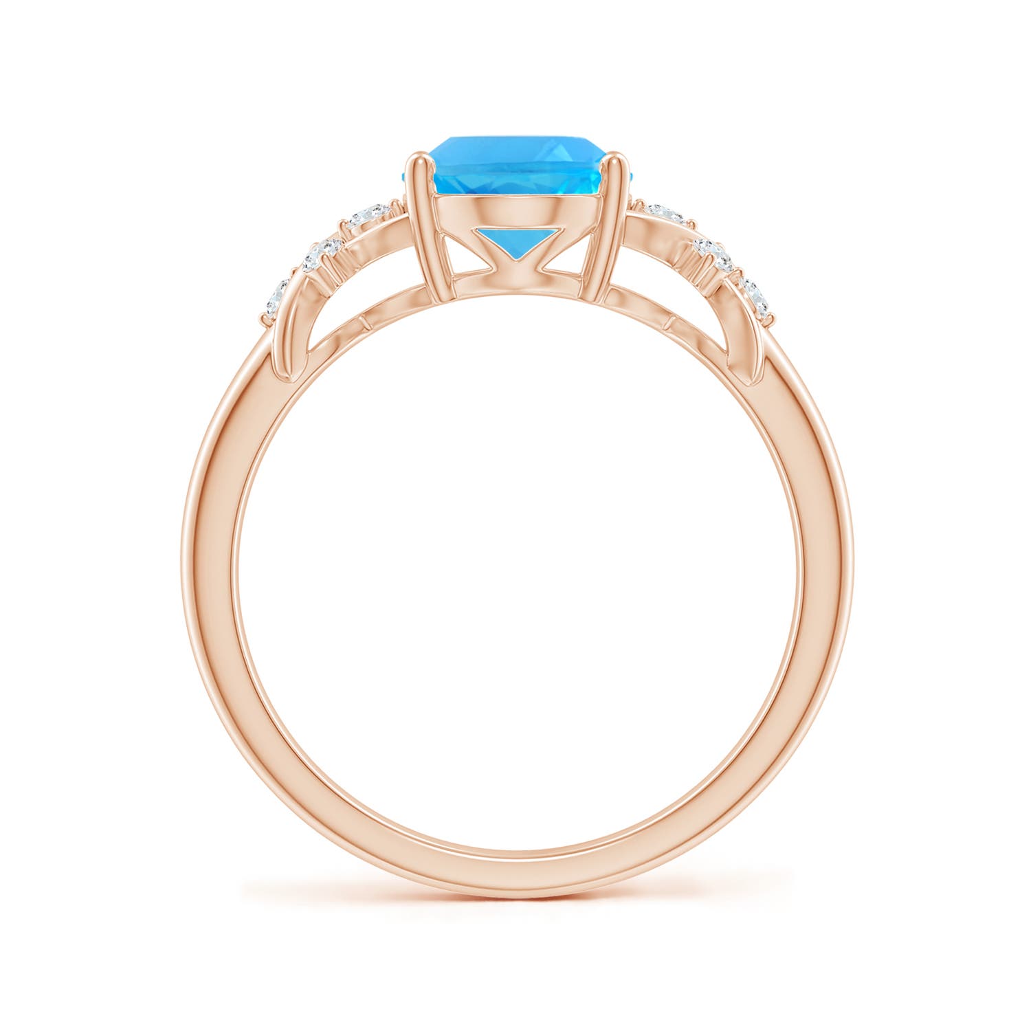 AAA - Swiss Blue Topaz / 2.36 CT / 14 KT Rose Gold