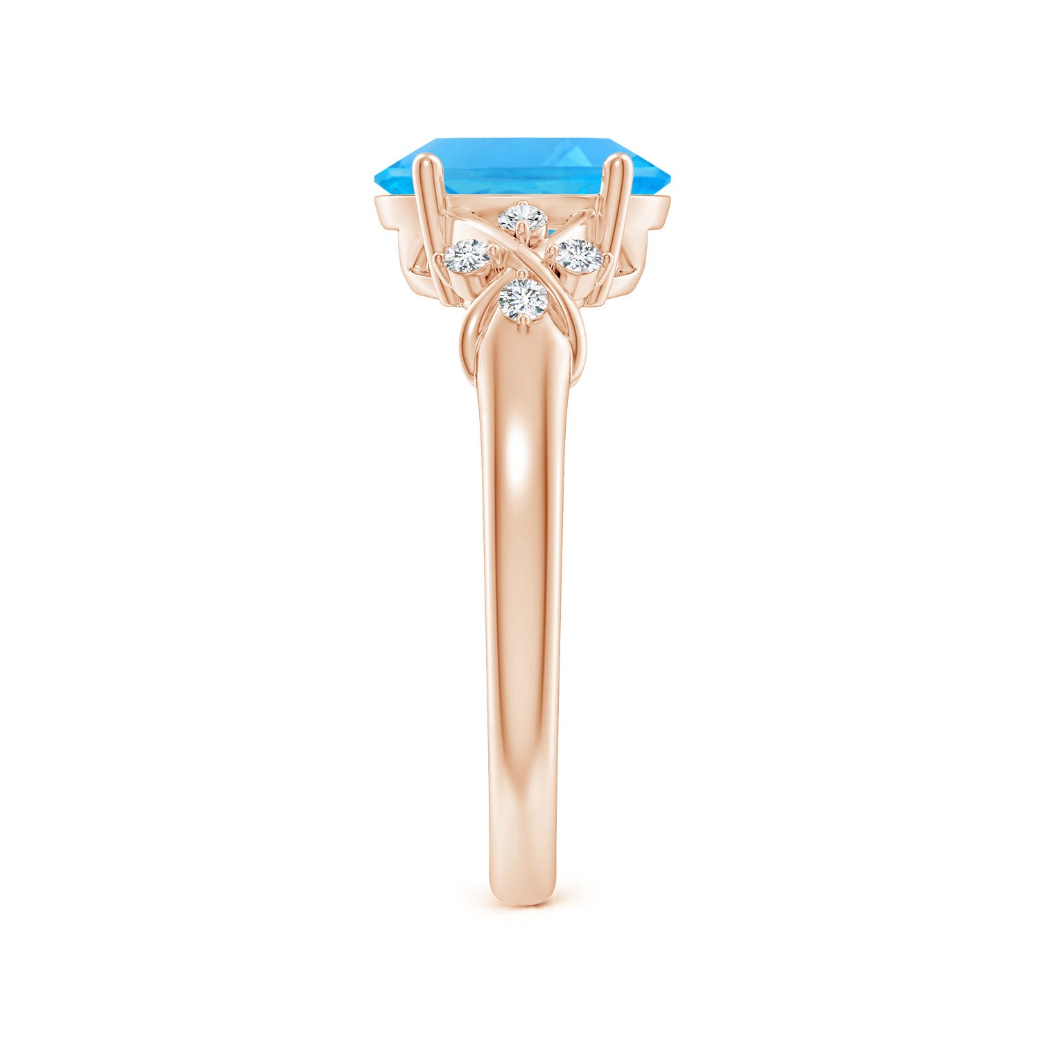 AAA - Swiss Blue Topaz / 2.36 CT / 14 KT Rose Gold