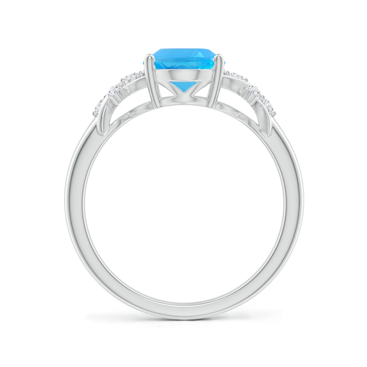 AAA - Swiss Blue Topaz / 2.36 CT / 14 KT White Gold