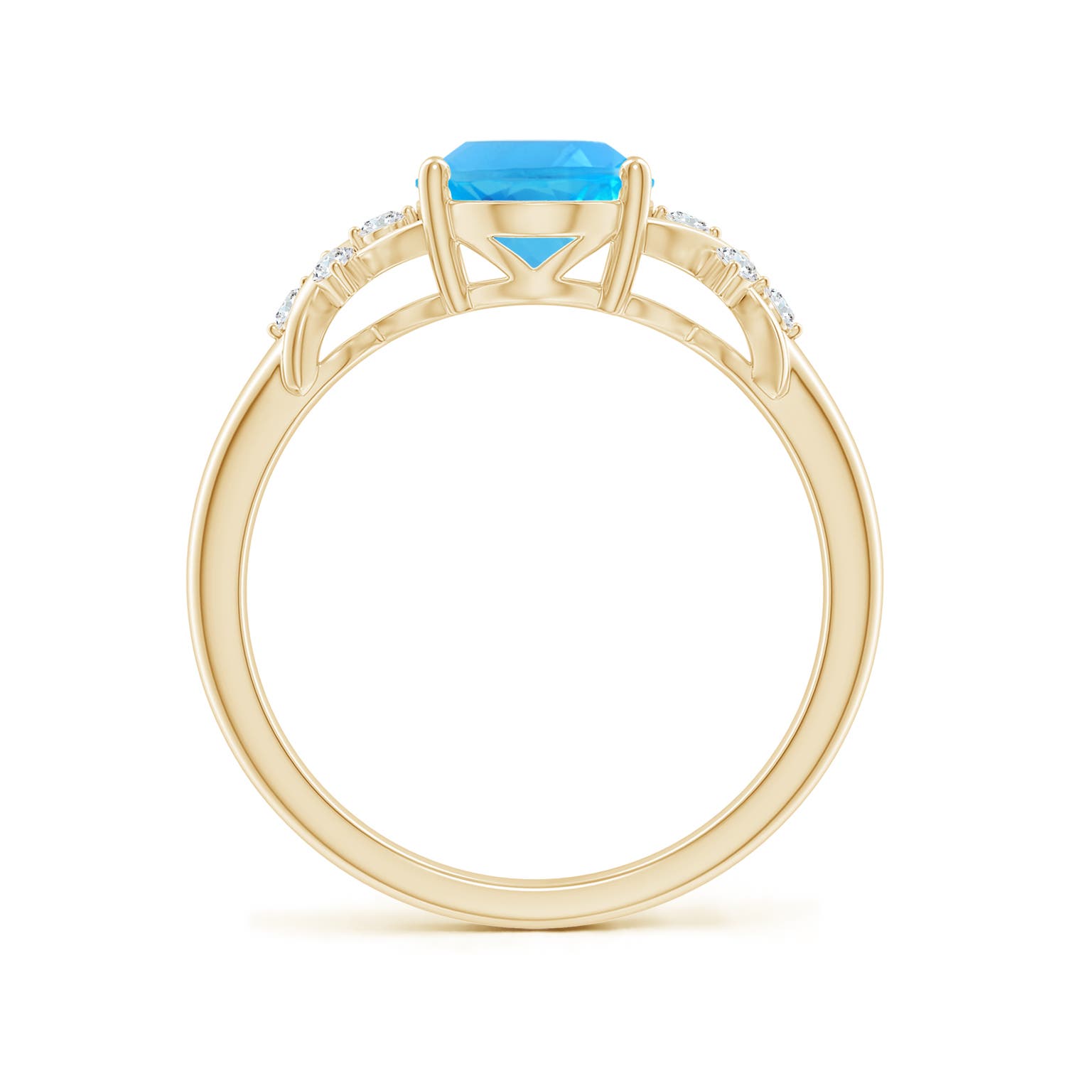 AAA - Swiss Blue Topaz / 2.36 CT / 14 KT Yellow Gold