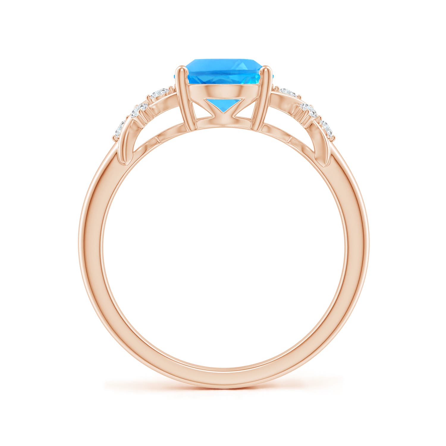 AAAA - Swiss Blue Topaz / 2.36 CT / 14 KT Rose Gold