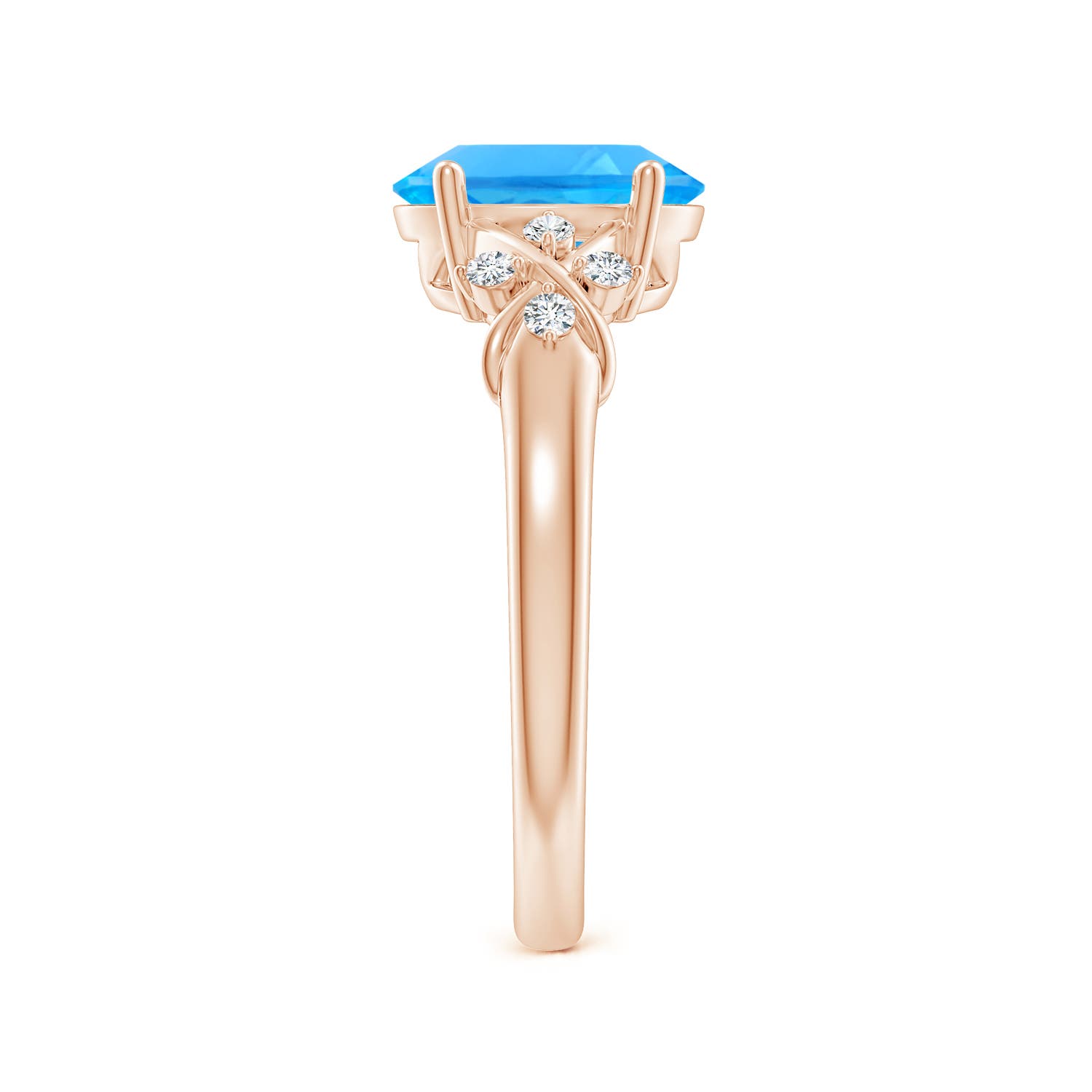 AAAA - Swiss Blue Topaz / 2.36 CT / 14 KT Rose Gold