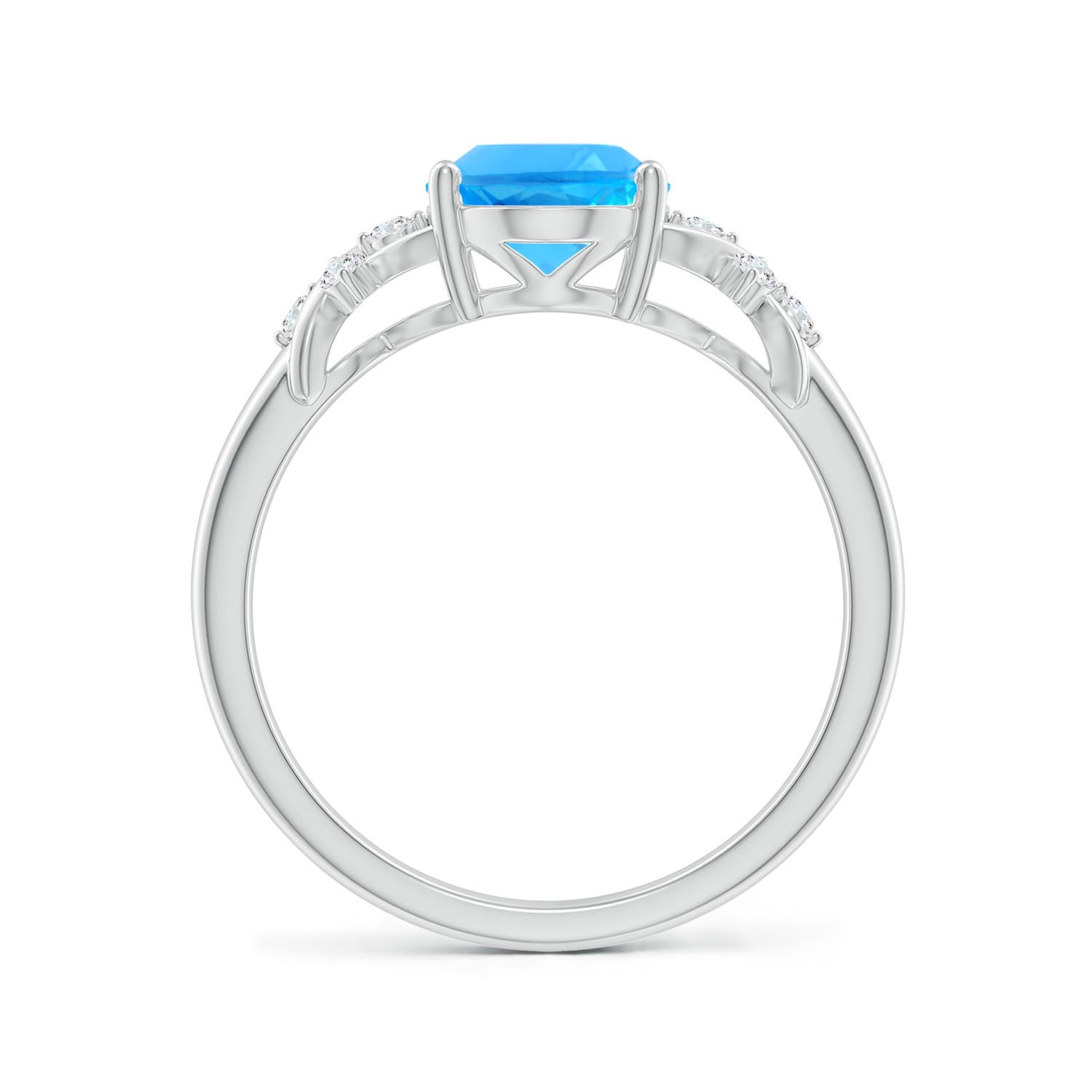 AAAA - Swiss Blue Topaz / 2.36 CT / 14 KT White Gold