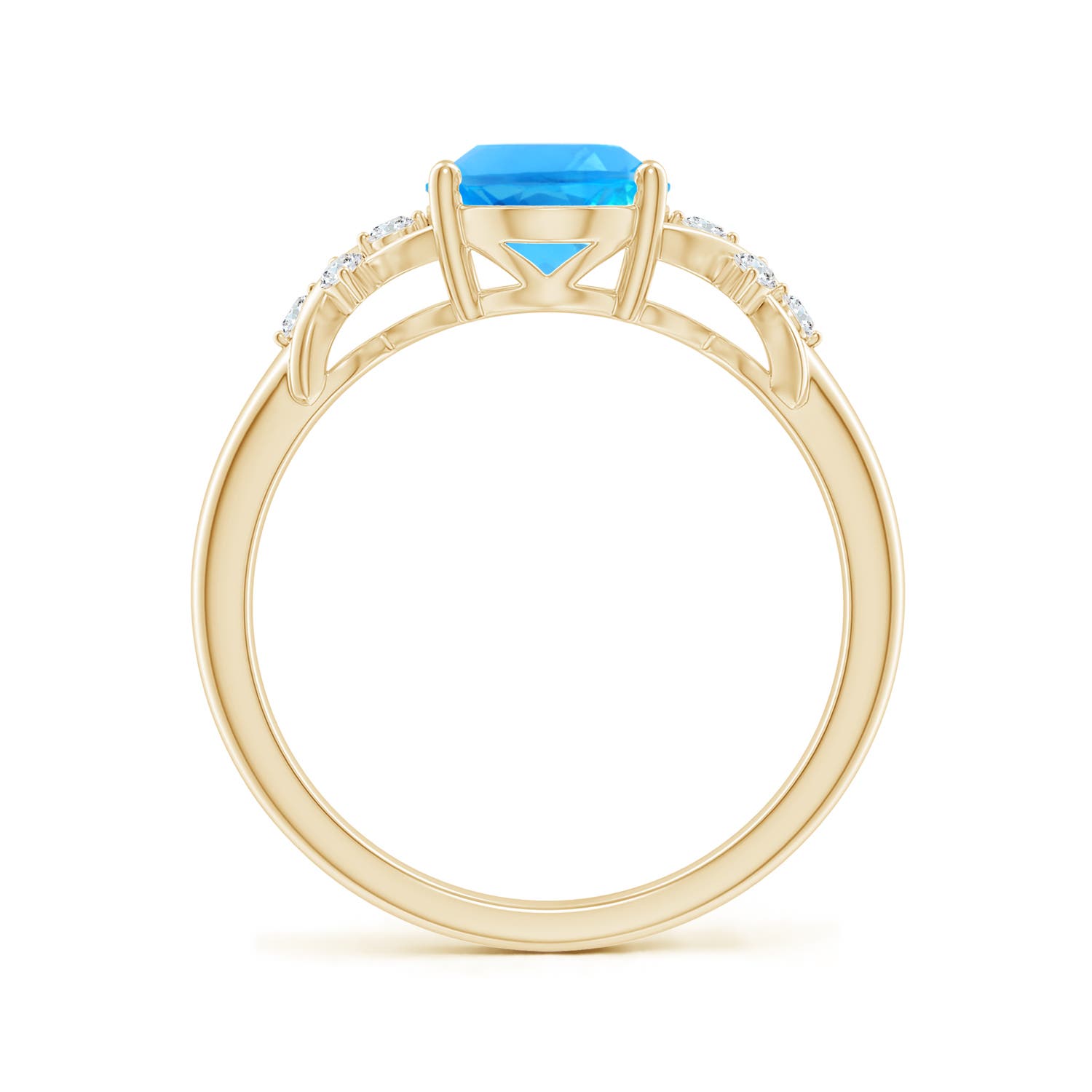 AAAA - Swiss Blue Topaz / 2.36 CT / 14 KT Yellow Gold