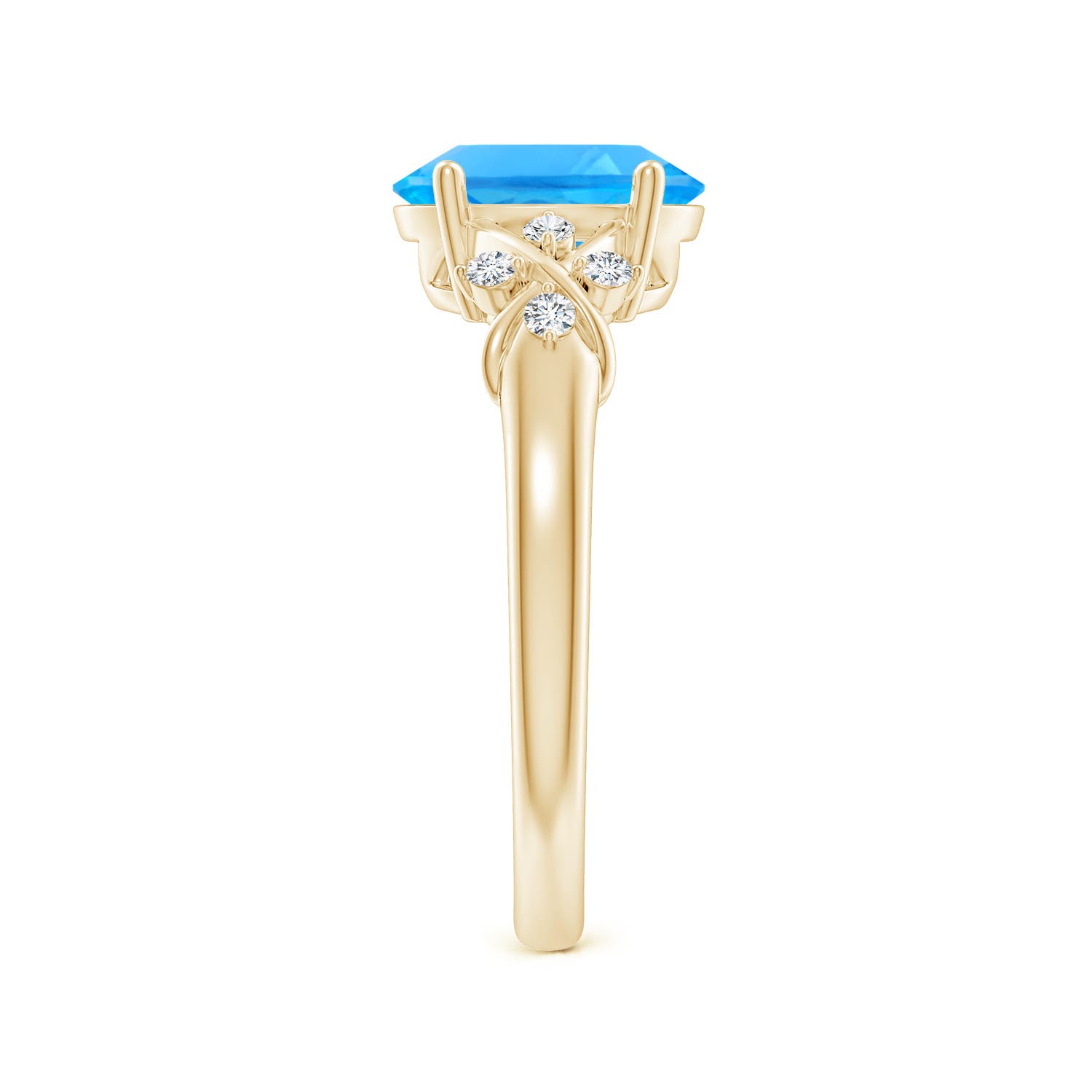 AAAA - Swiss Blue Topaz / 2.36 CT / 14 KT Yellow Gold