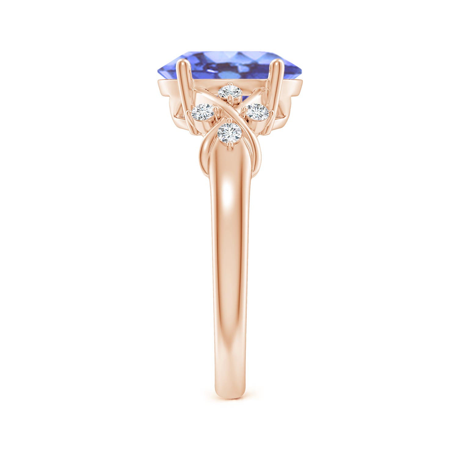 A - Tanzanite / 3.07 CT / 14 KT Rose Gold