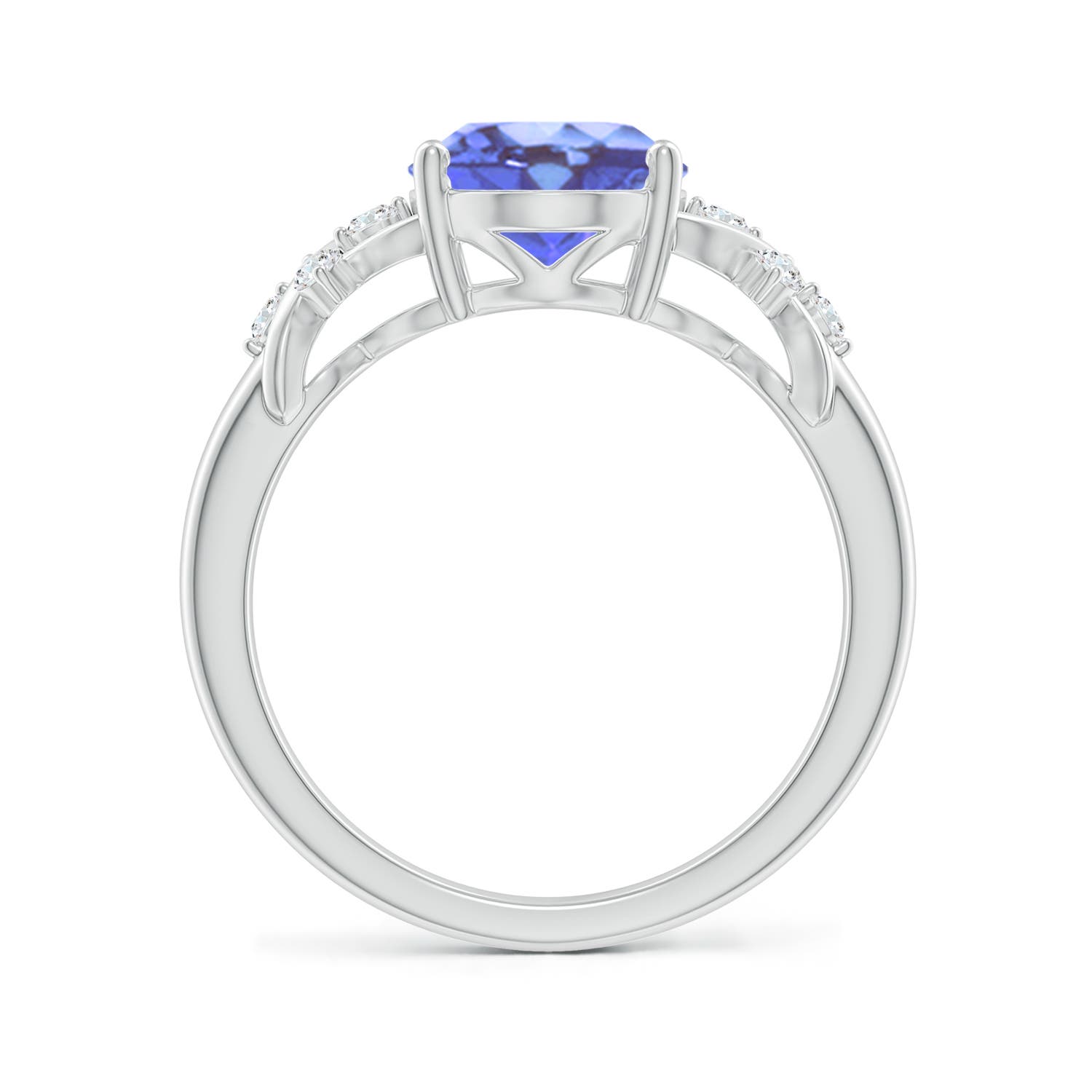 A - Tanzanite / 3.07 CT / 14 KT White Gold