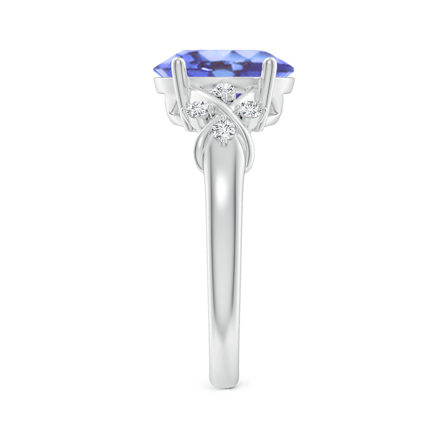 A - Tanzanite / 3.07 CT / 14 KT White Gold