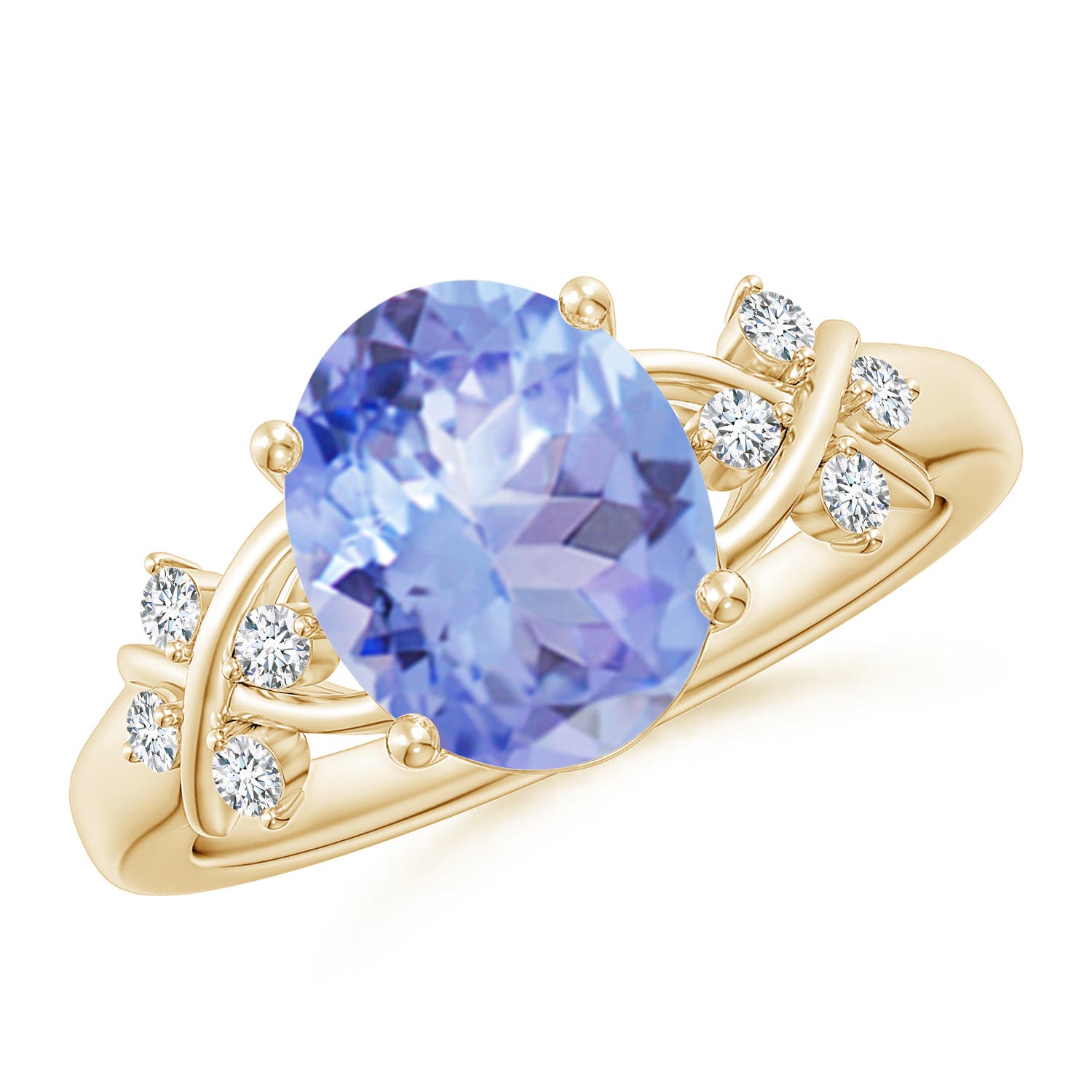 A - Tanzanite / 3.07 CT / 14 KT Yellow Gold