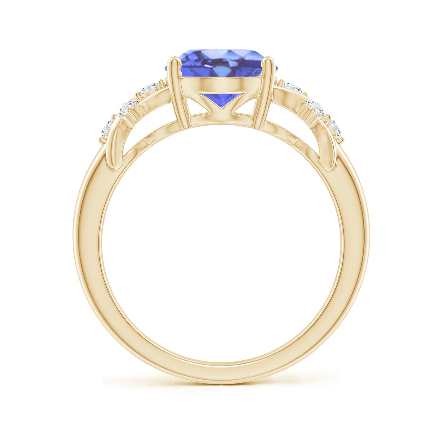 A - Tanzanite / 3.07 CT / 14 KT Yellow Gold