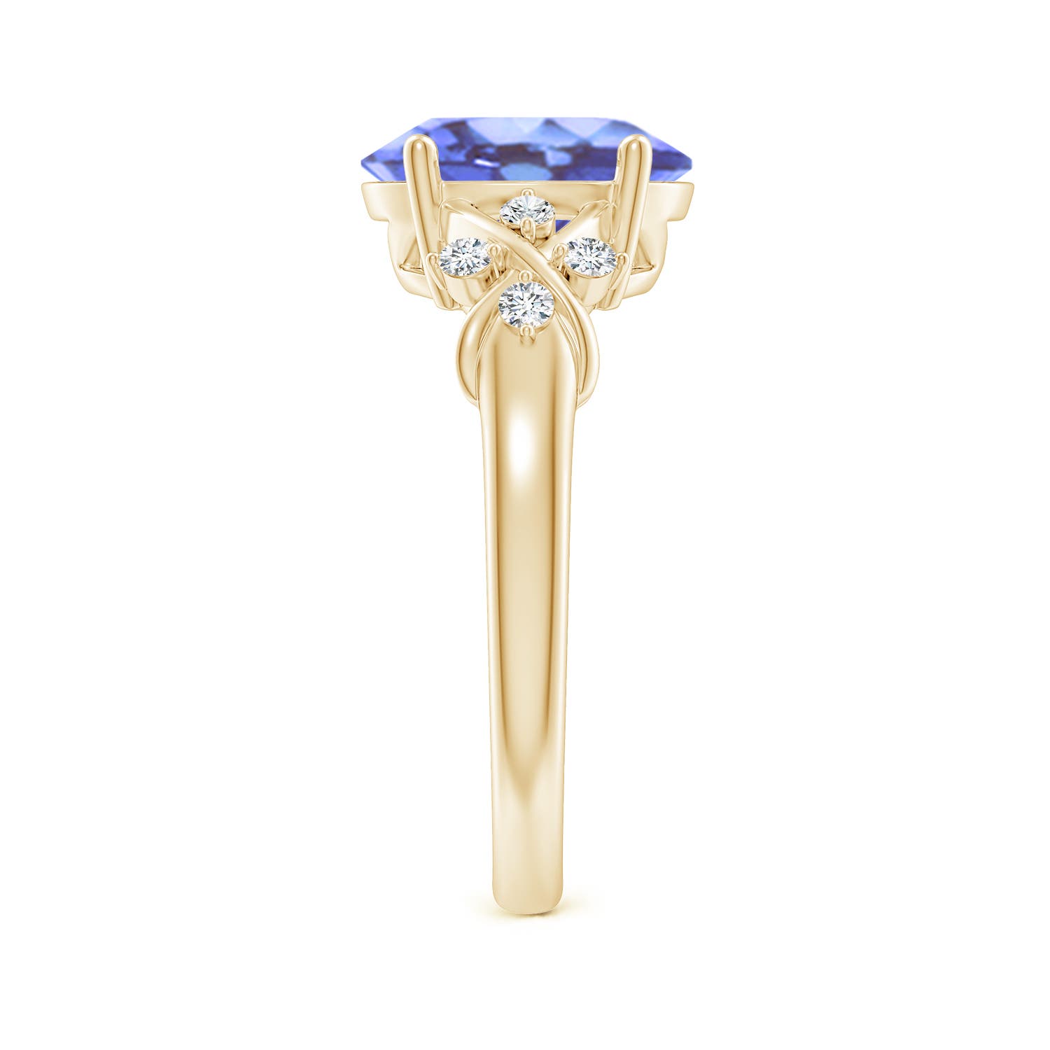 A - Tanzanite / 3.07 CT / 14 KT Yellow Gold