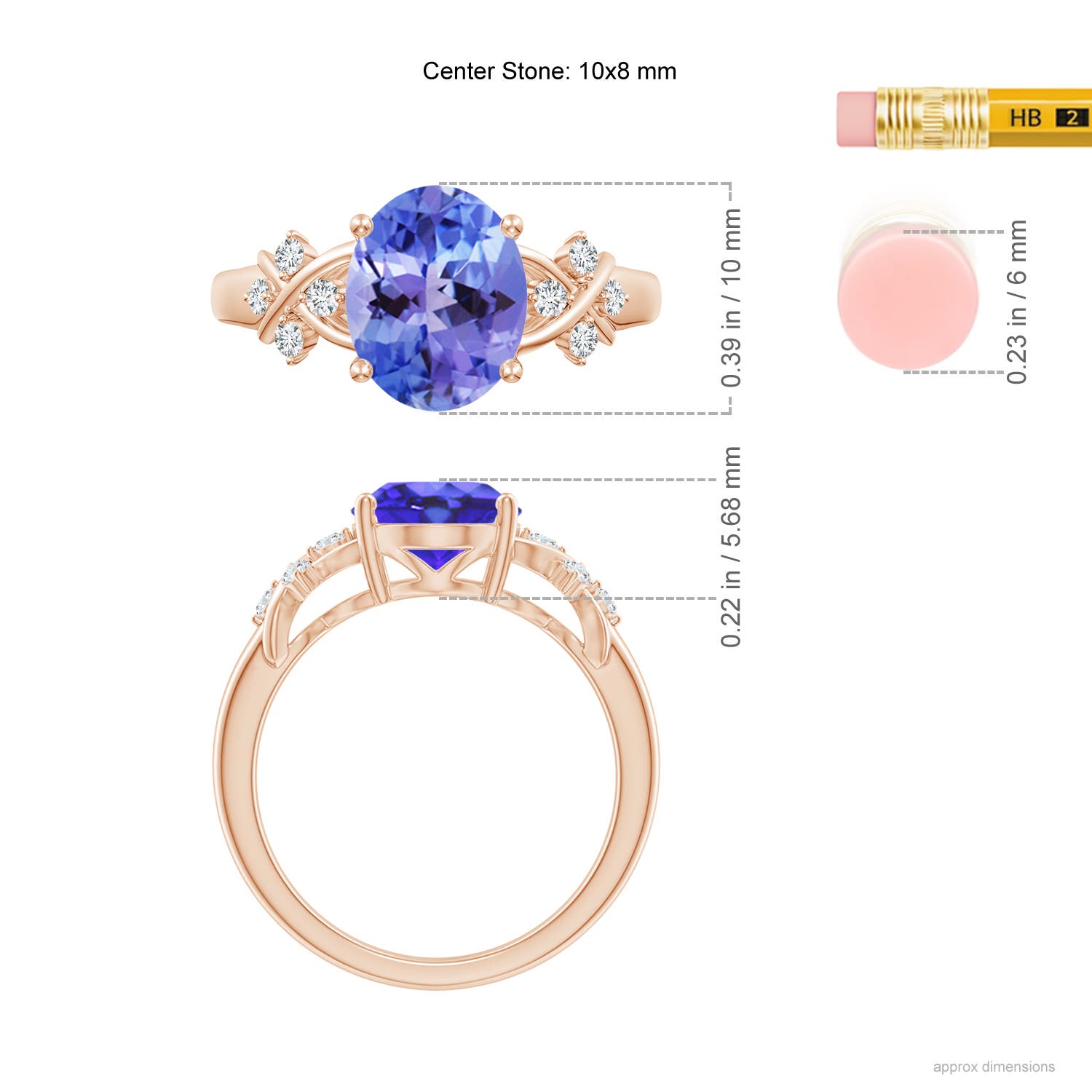 AA - Tanzanite / 3.07 CT / 14 KT Rose Gold