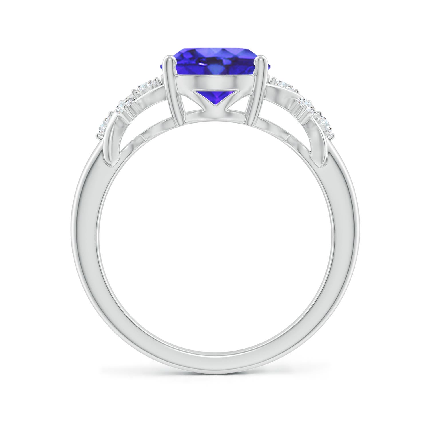 AA - Tanzanite / 3.07 CT / 14 KT White Gold