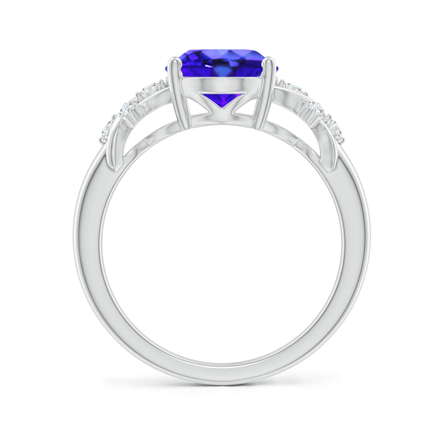 AAA - Tanzanite / 3.07 CT / 14 KT White Gold