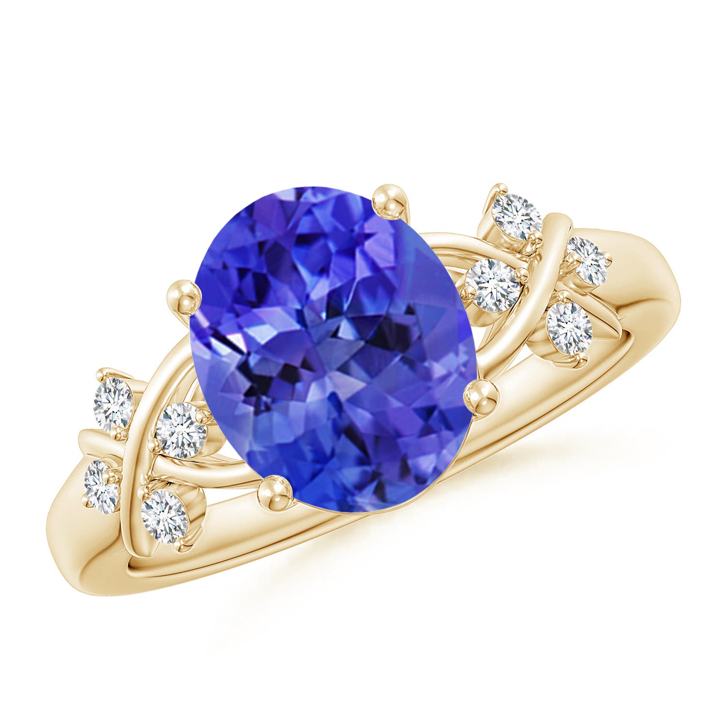 AAA - Tanzanite / 3.07 CT / 14 KT Yellow Gold