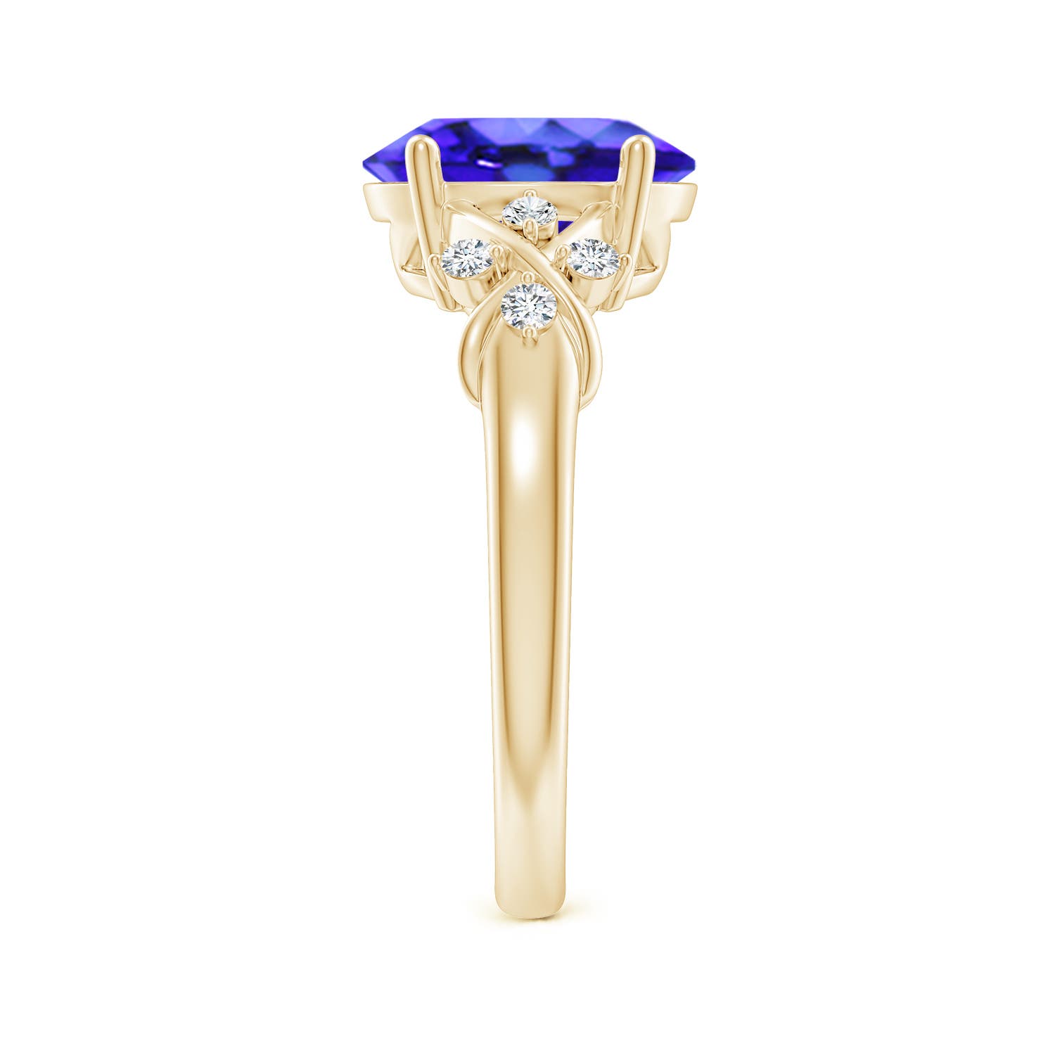 AAA - Tanzanite / 3.07 CT / 14 KT Yellow Gold