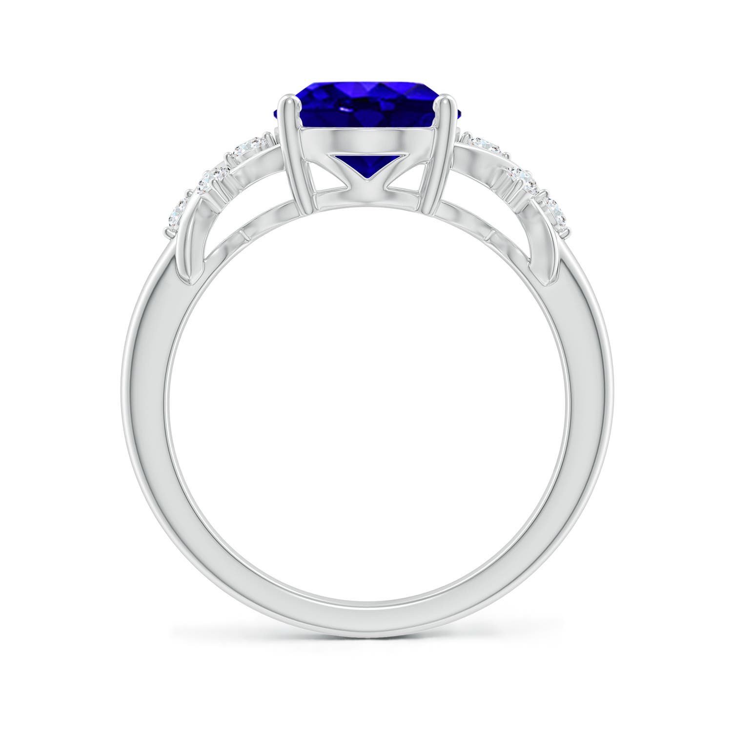 AAAA - Tanzanite / 3.07 CT / 14 KT White Gold