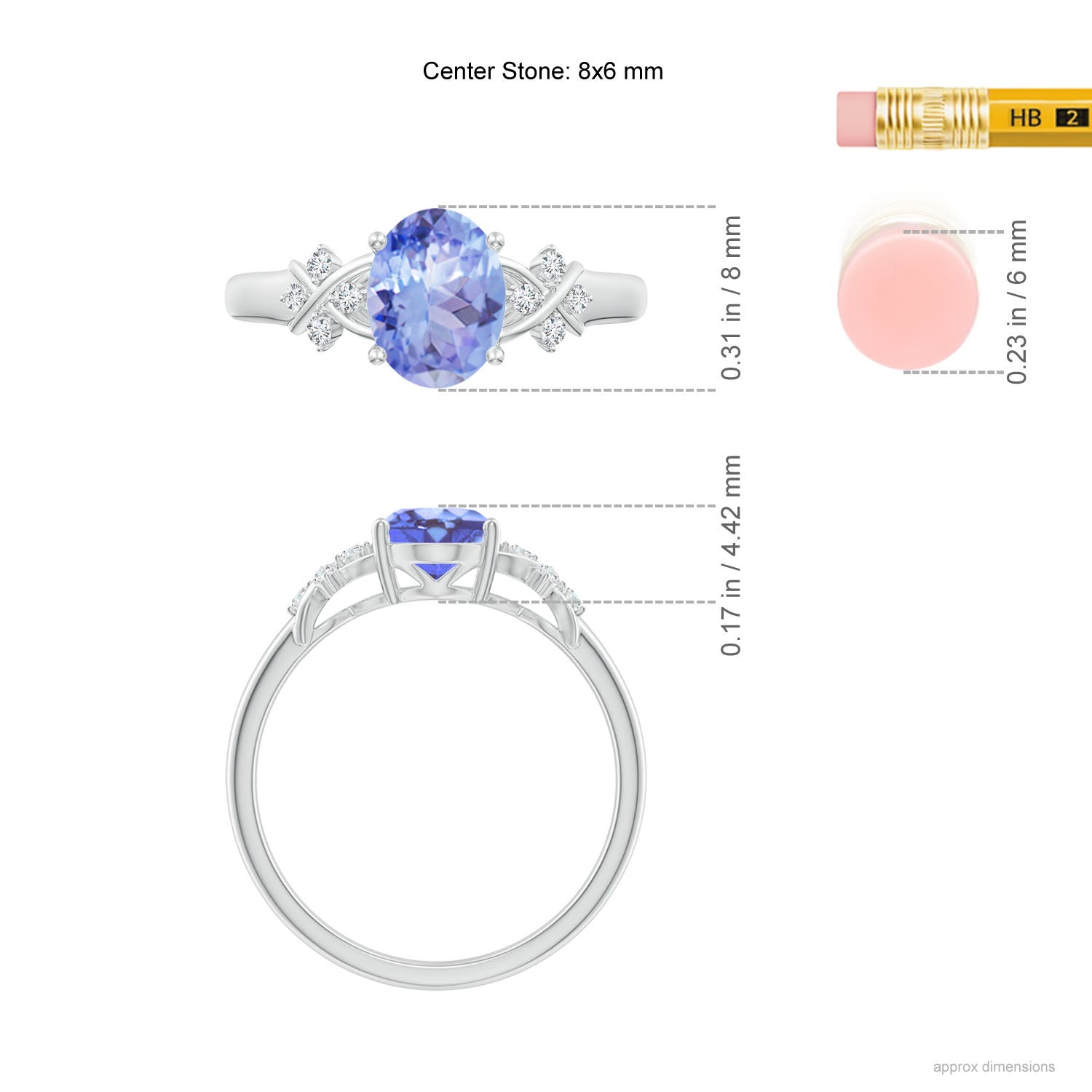 A - Tanzanite / 1.33 CT / 14 KT White Gold