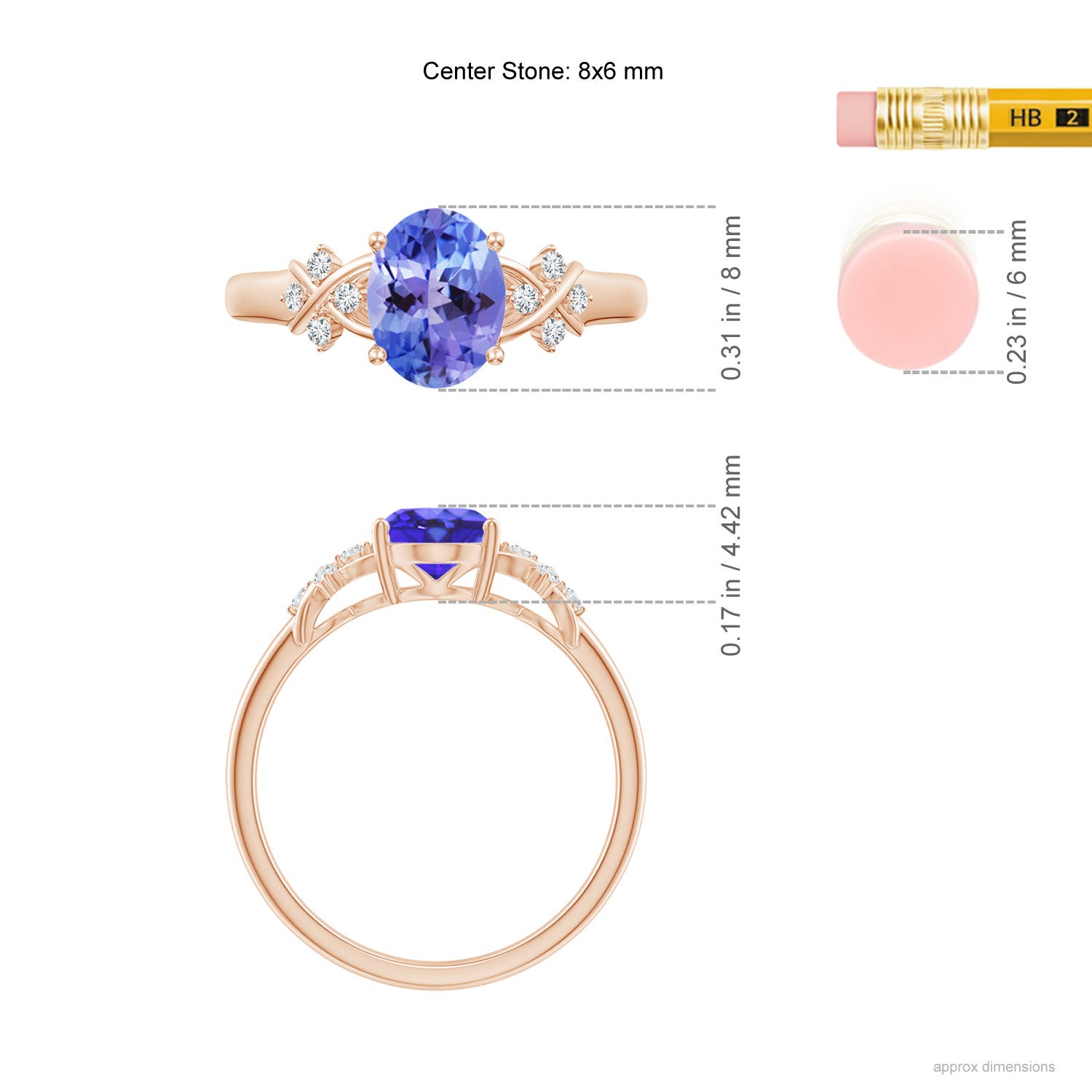 AA - Tanzanite / 1.33 CT / 14 KT Rose Gold