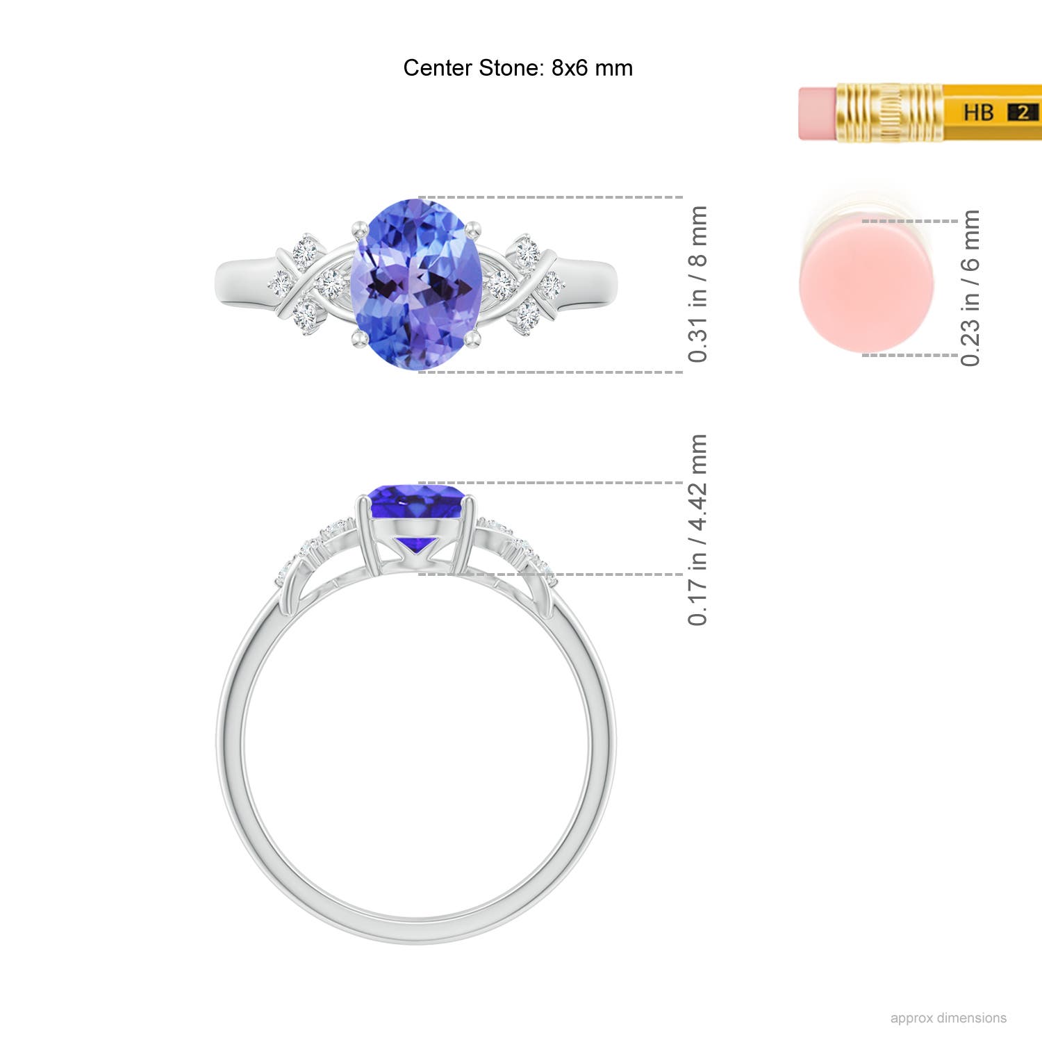 AA - Tanzanite / 1.33 CT / 14 KT White Gold