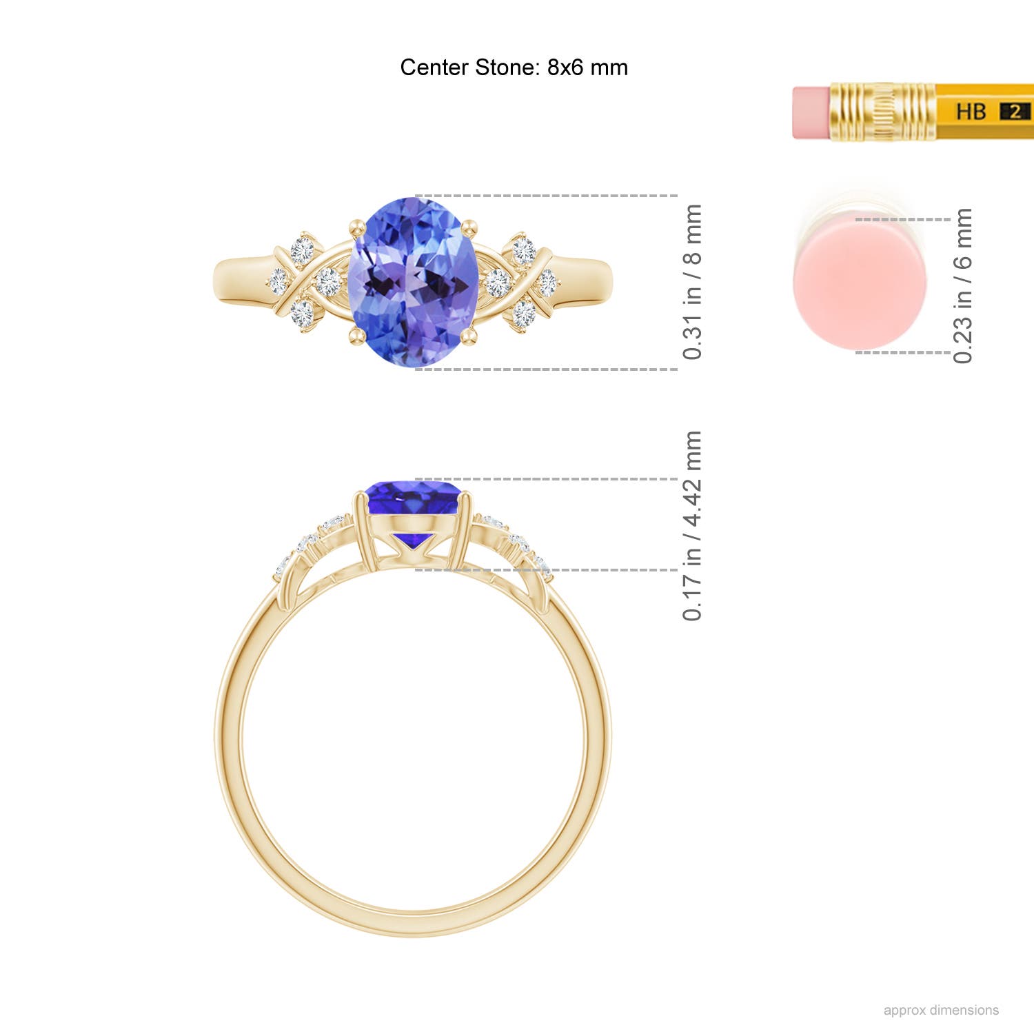 AA - Tanzanite / 1.33 CT / 14 KT Yellow Gold