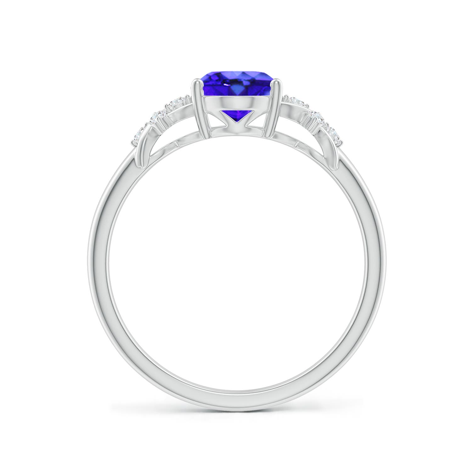 AAA - Tanzanite / 1.33 CT / 14 KT White Gold