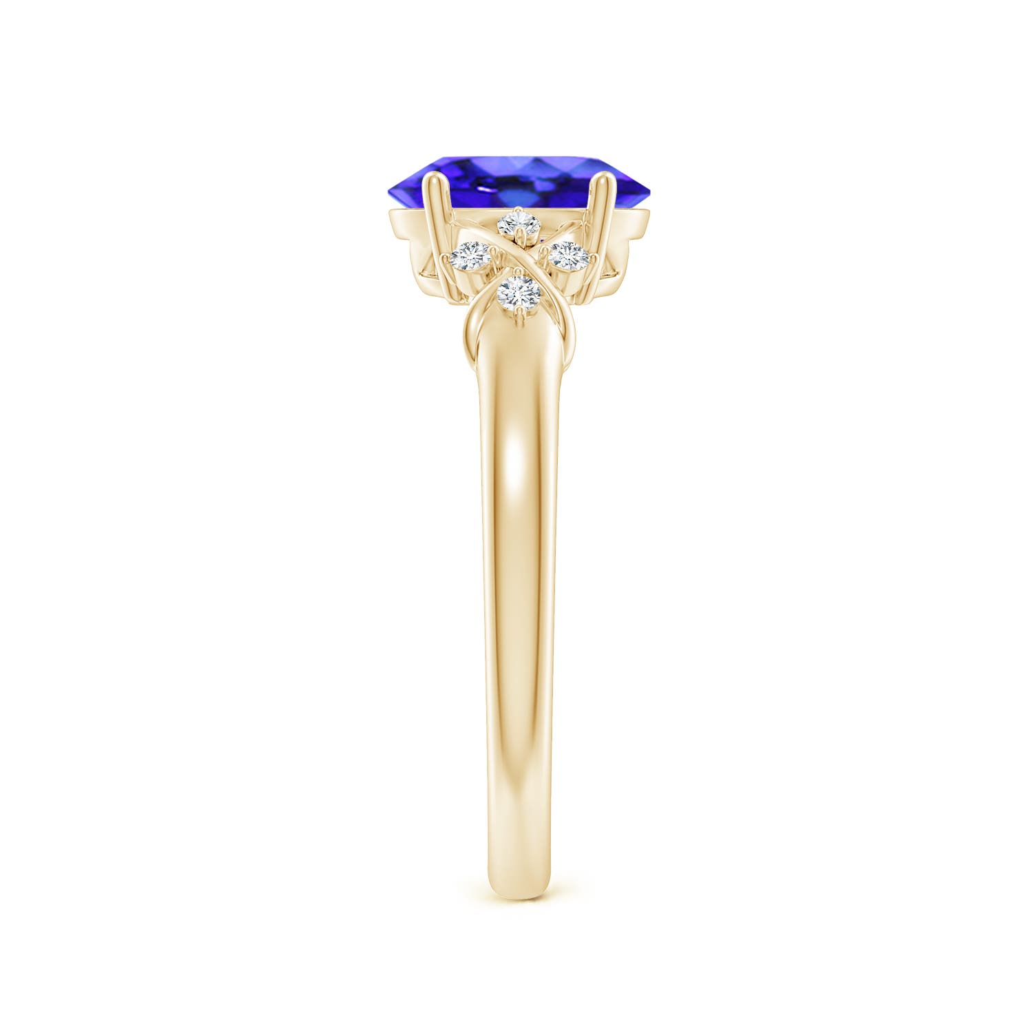 AAA - Tanzanite / 1.33 CT / 14 KT Yellow Gold