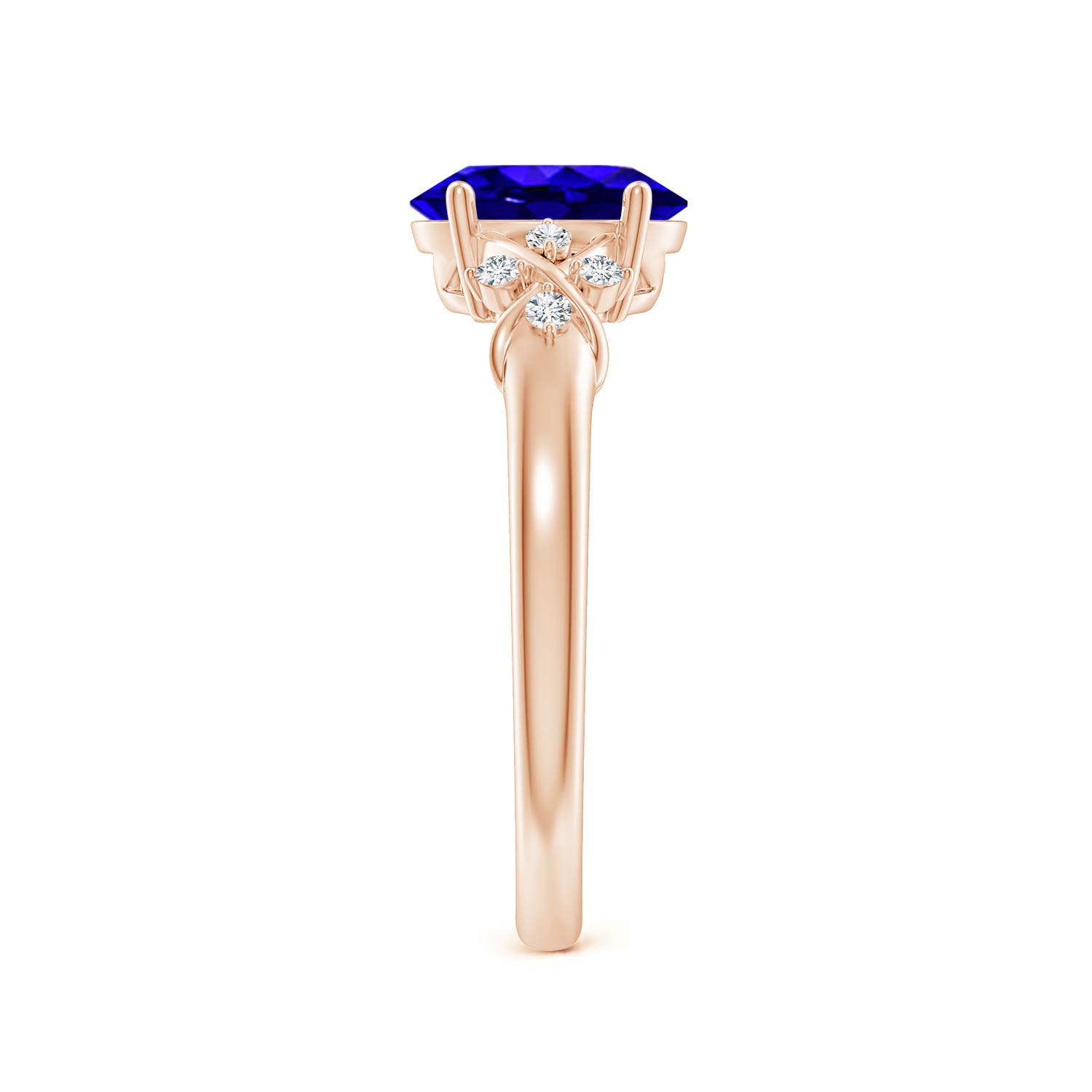 AAAA - Tanzanite / 1.33 CT / 14 KT Rose Gold