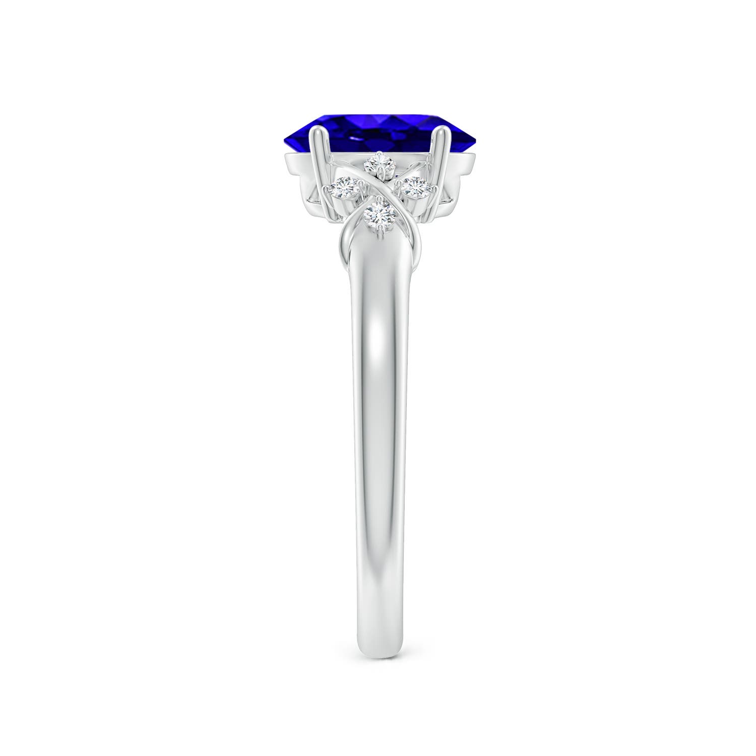 AAAA - Tanzanite / 1.33 CT / 14 KT White Gold