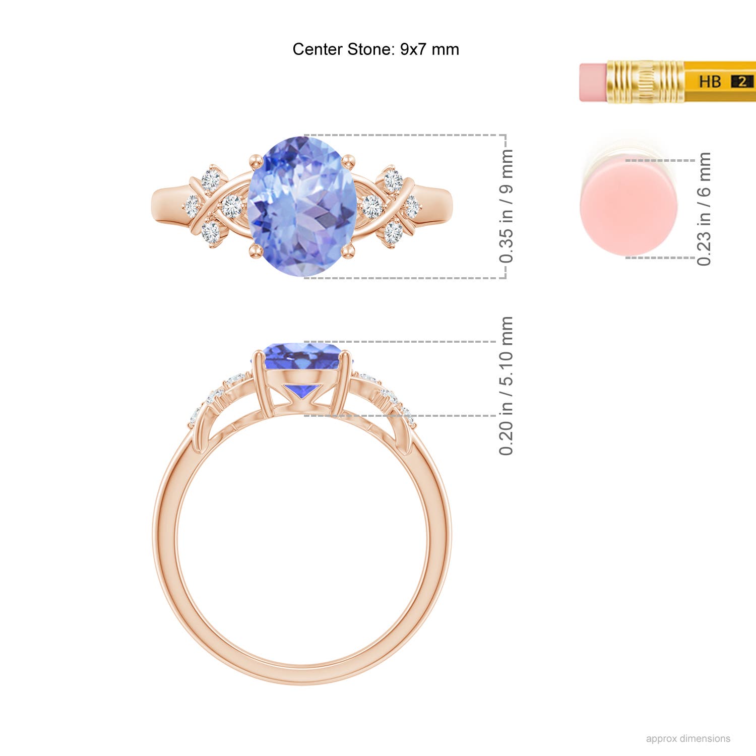 A - Tanzanite / 2.01 CT / 14 KT Rose Gold