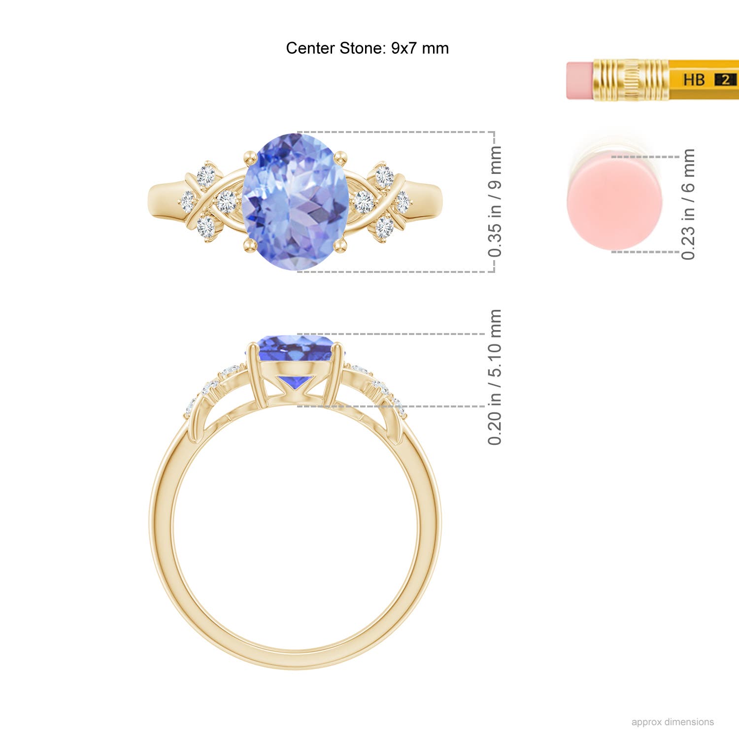 A - Tanzanite / 2.01 CT / 14 KT Yellow Gold