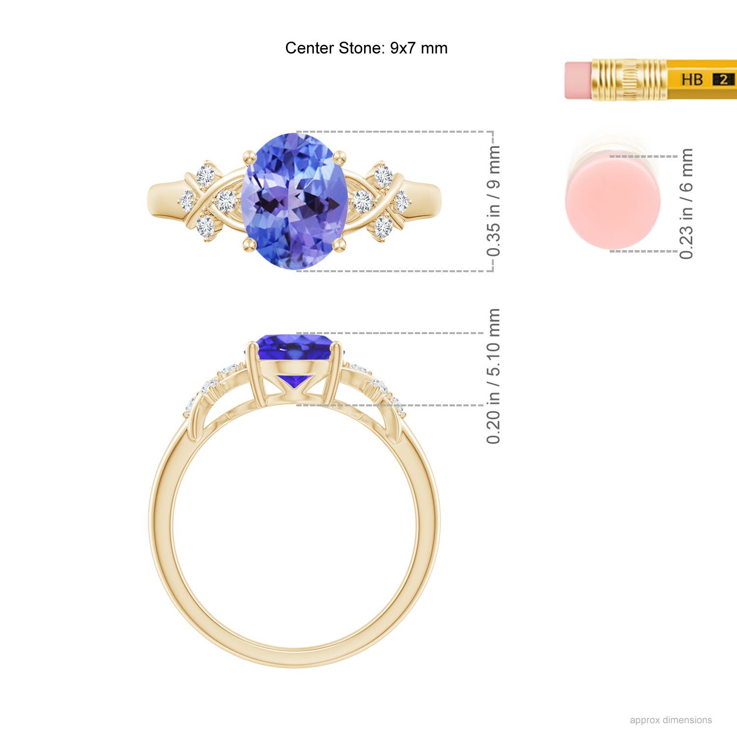 AA - Tanzanite / 2.01 CT / 14 KT Yellow Gold