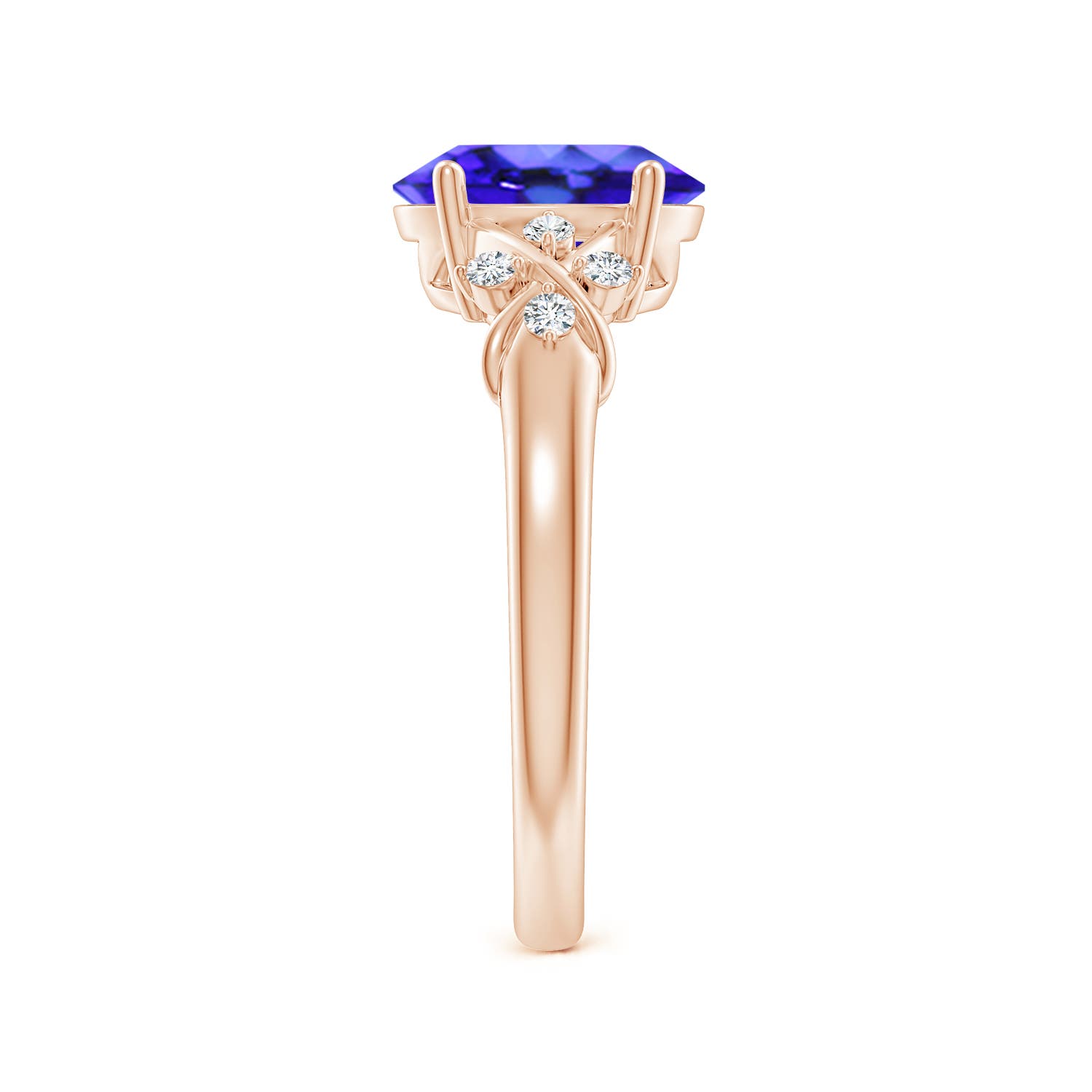 AAA - Tanzanite / 2.01 CT / 14 KT Rose Gold