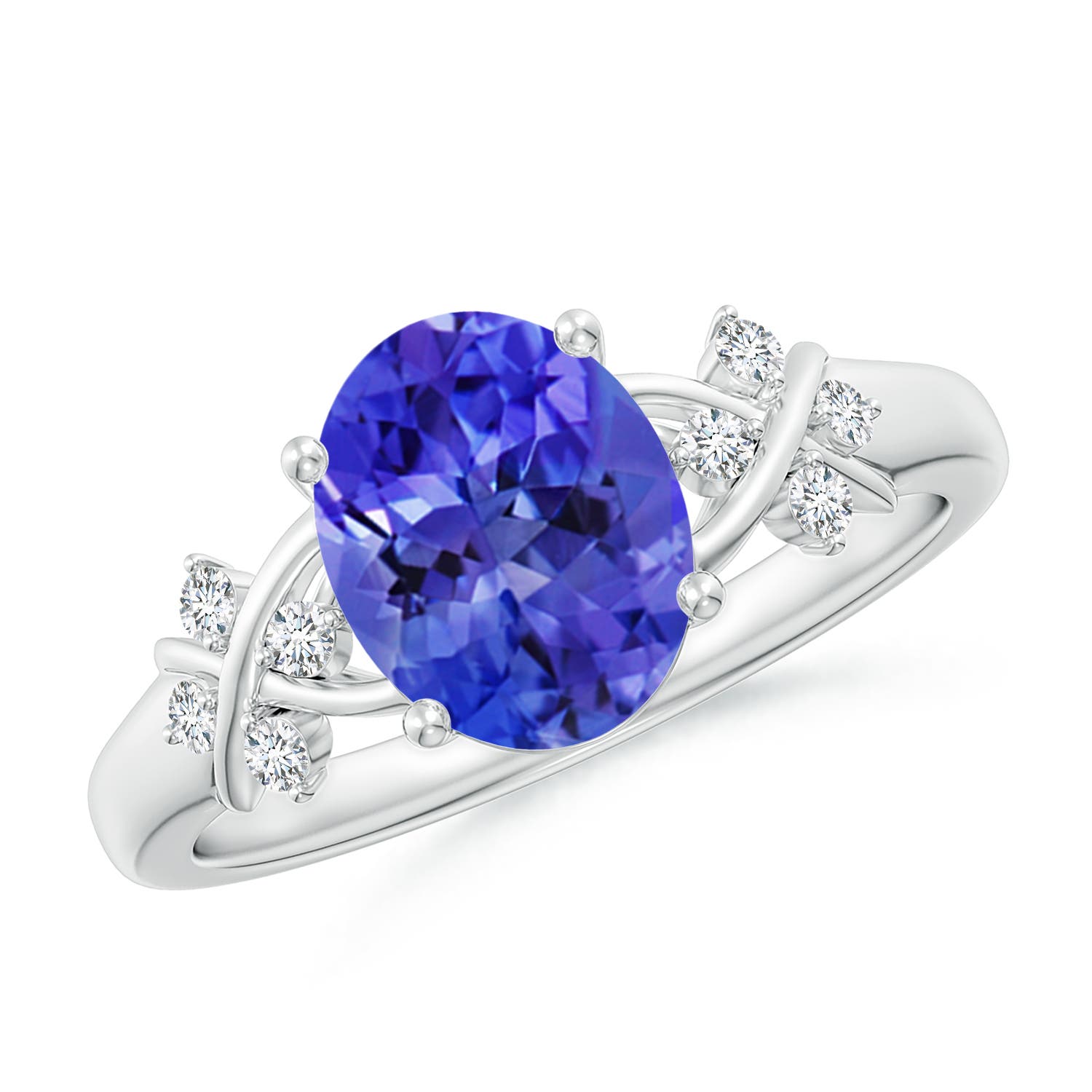 AAA - Tanzanite / 2.01 CT / 14 KT White Gold