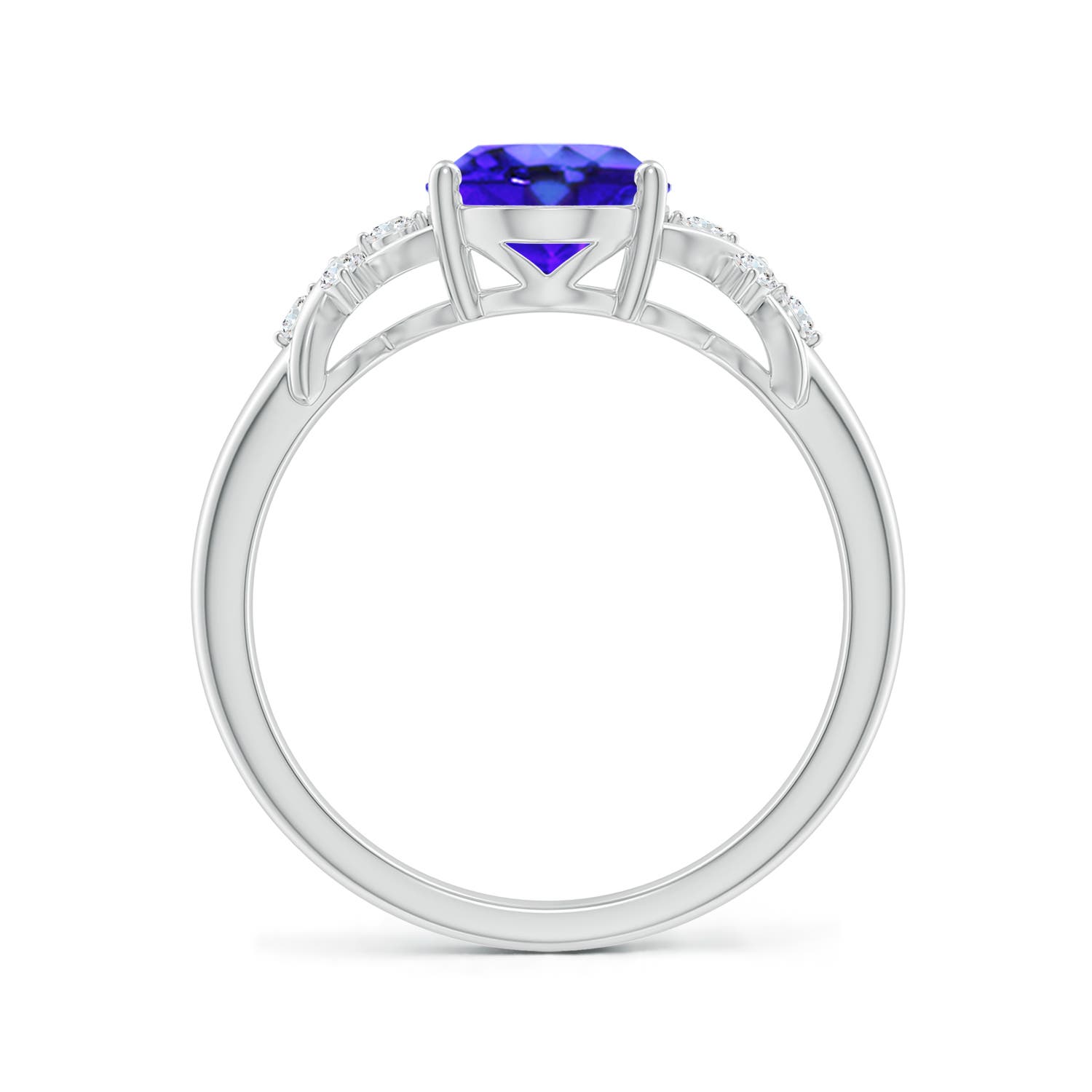 AAA - Tanzanite / 2.01 CT / 14 KT White Gold